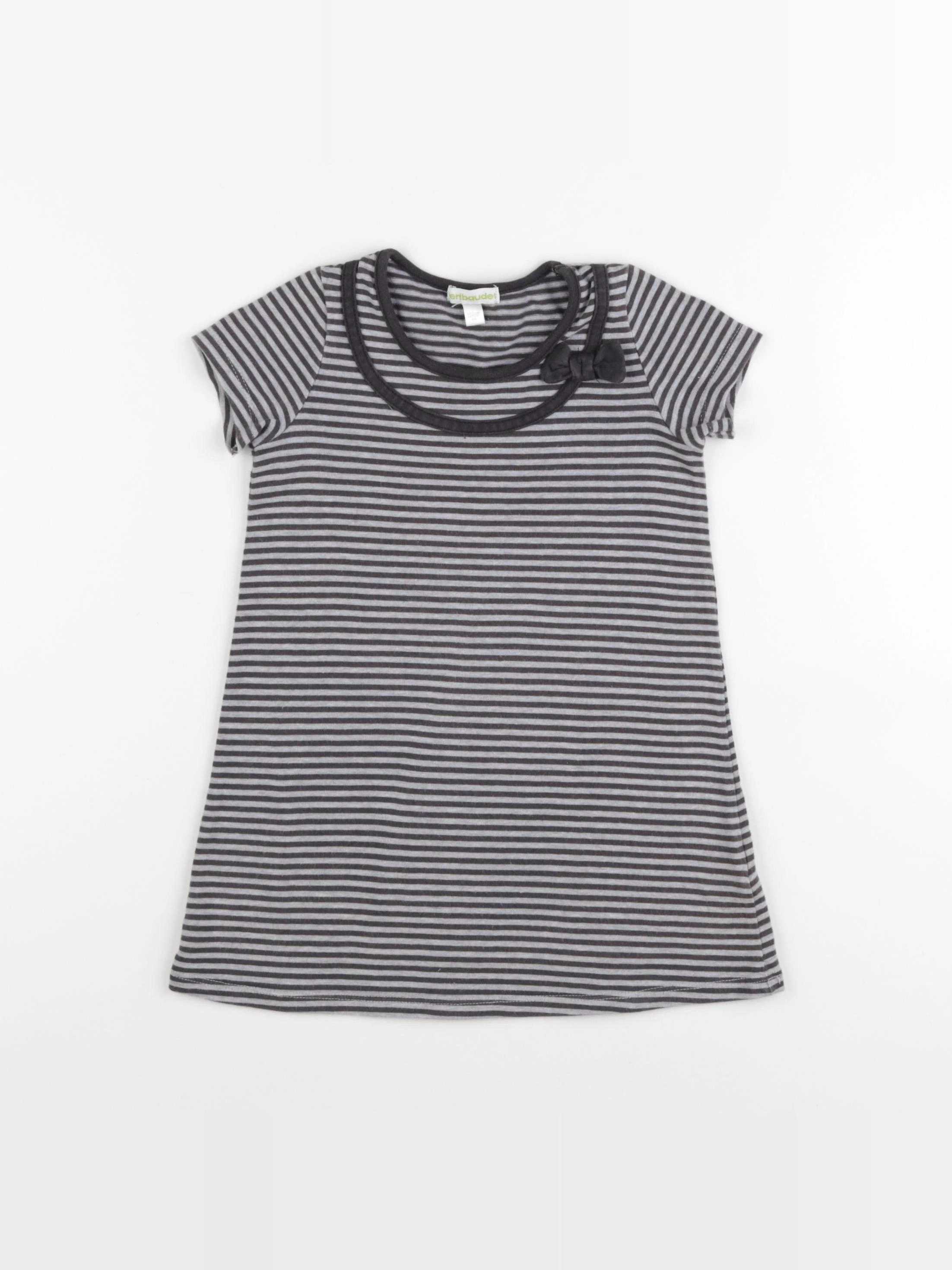 Vertbaudet - robe gris - 4 ans