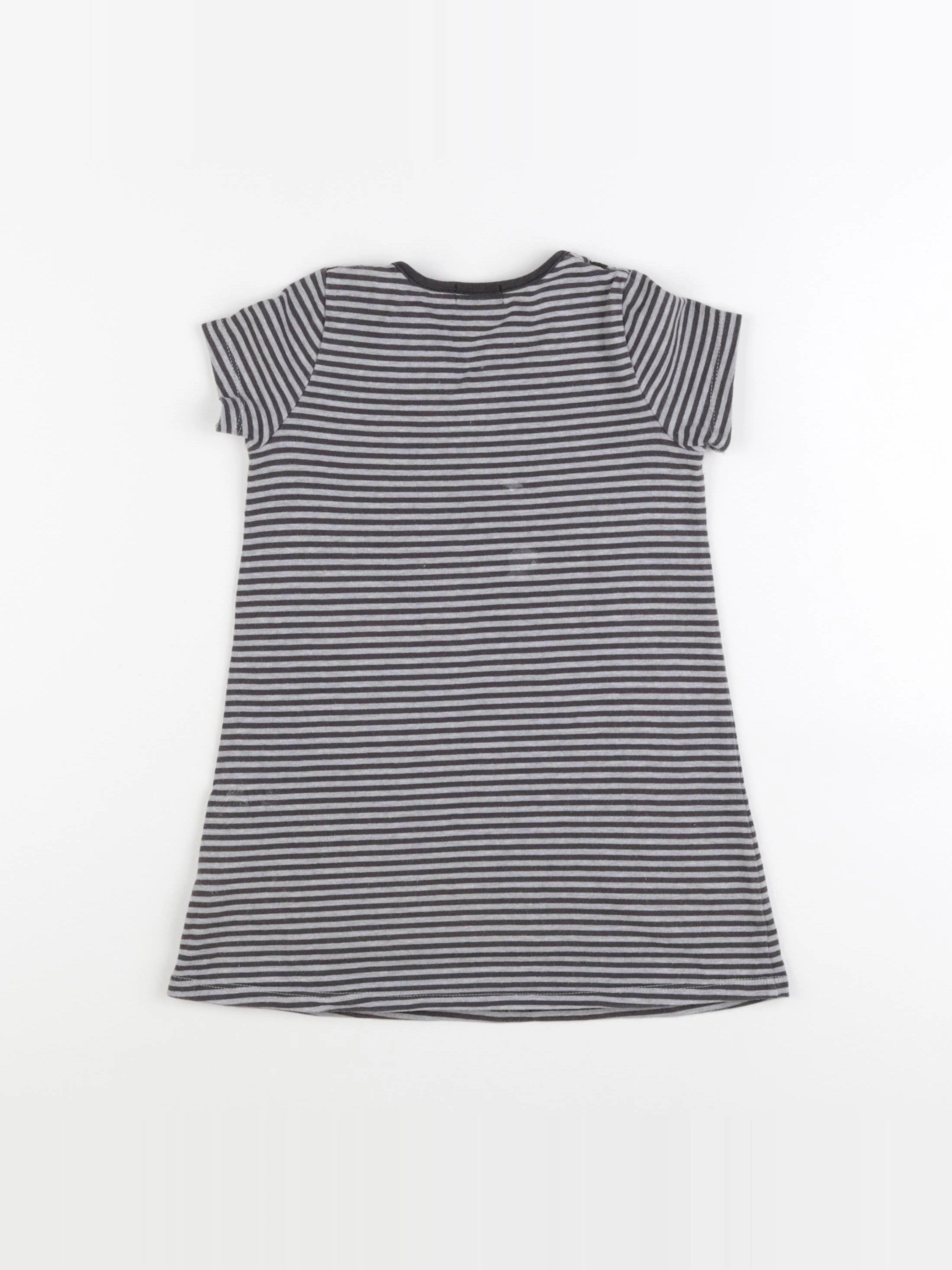 Vertbaudet - robe gris - 4 ans
