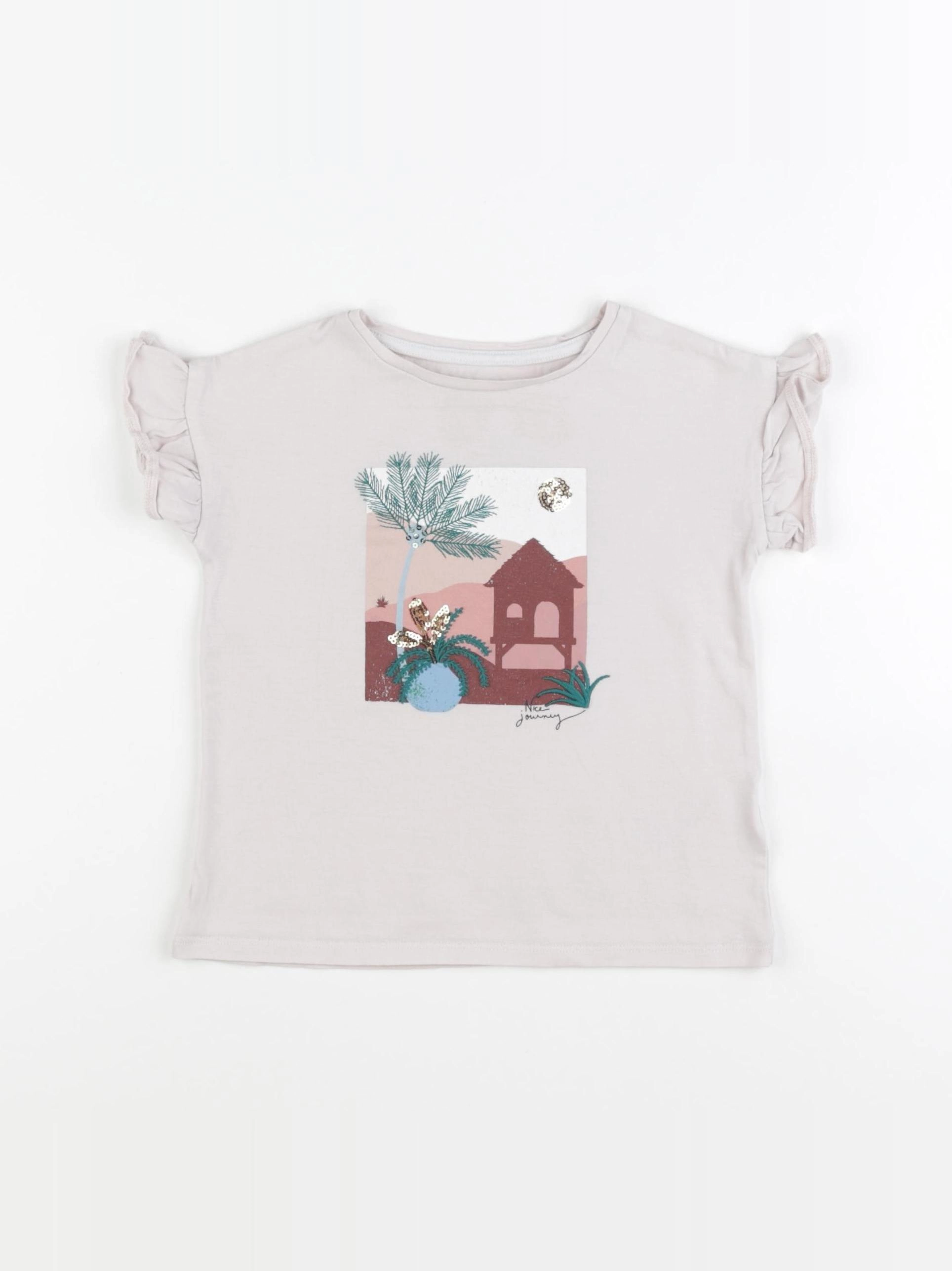 Vertbaudet - tee-shirt rose - 4 ans