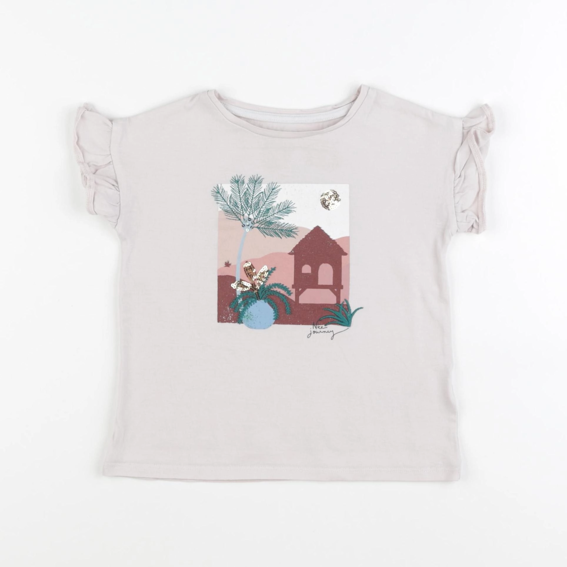 Vertbaudet - tee-shirt rose - 4 ans