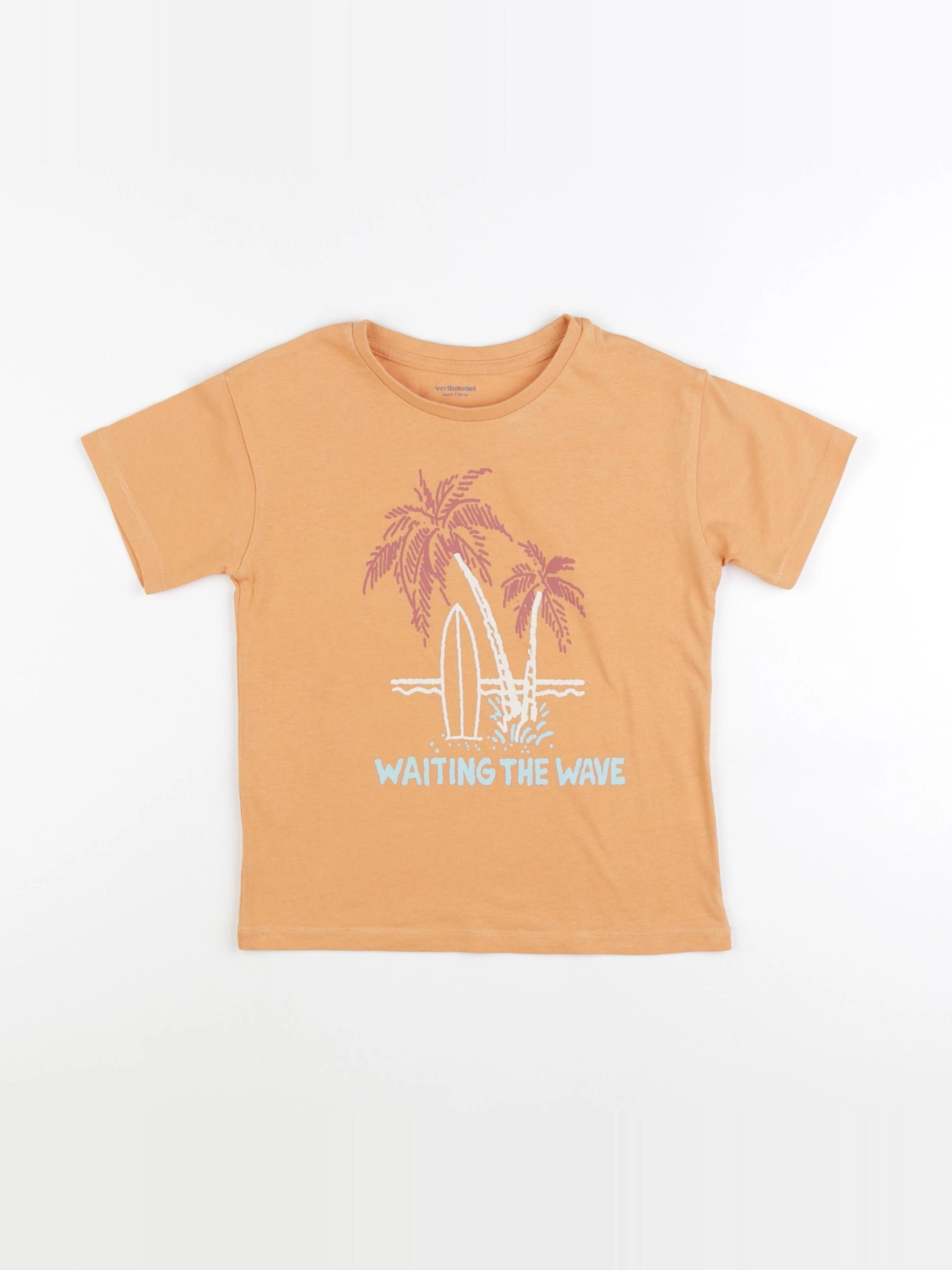 Vertbaudet - tee-shirt orange - 6 ans