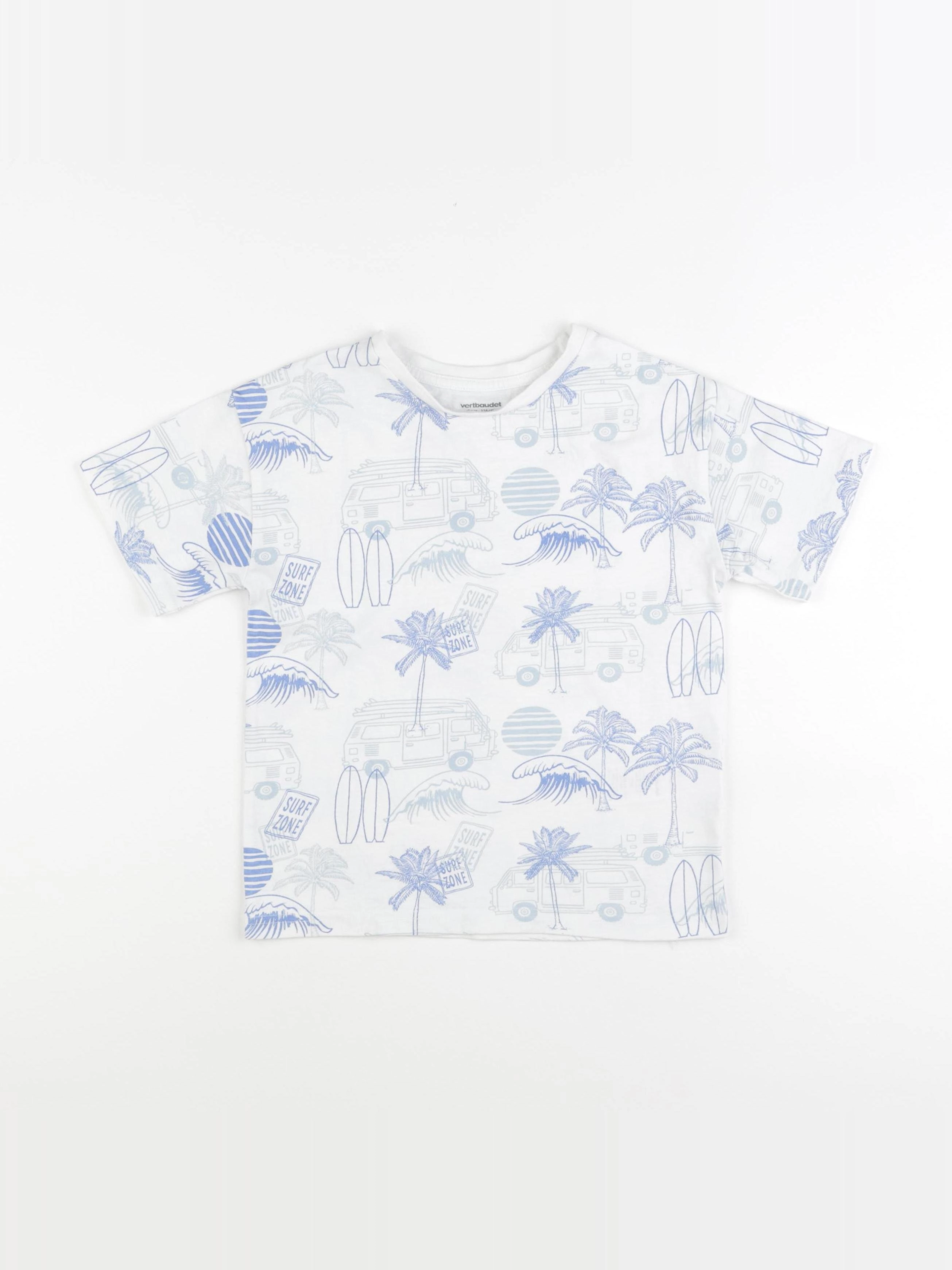 Vertbaudet - tee-shirt bleu - 6 ans