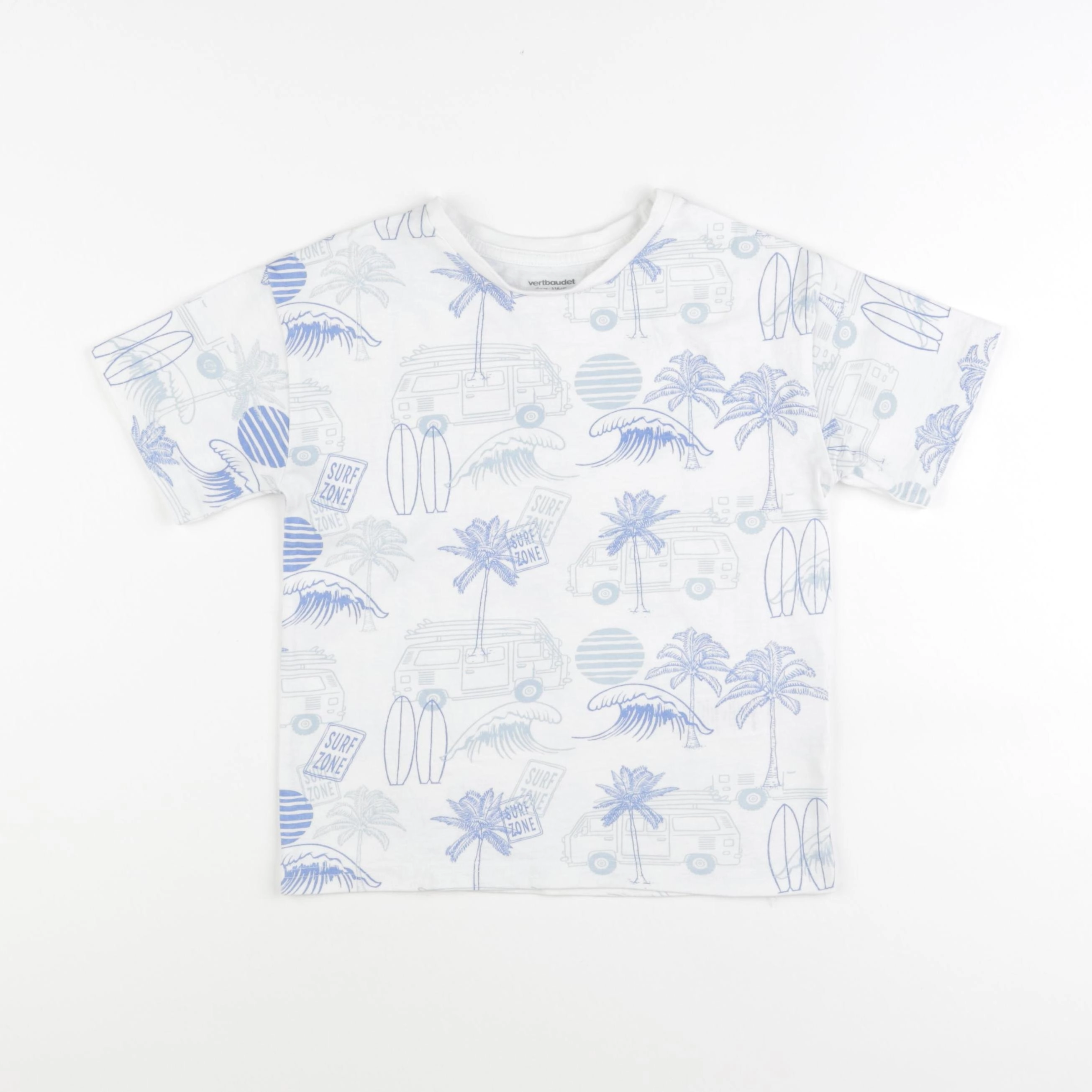 Vertbaudet - tee-shirt bleu - 6 ans