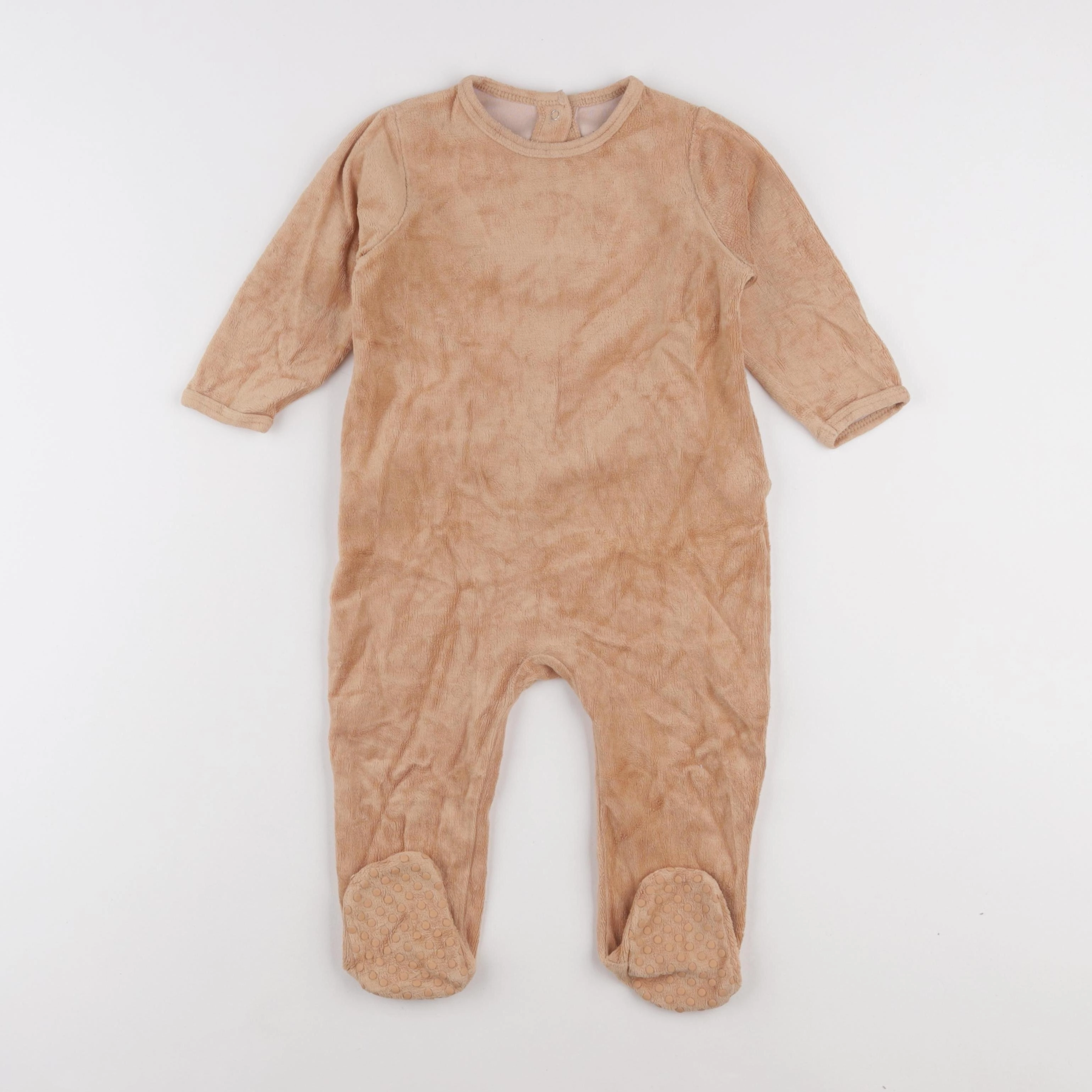 Vertbaudet - pyjama velours marron - 18 mois