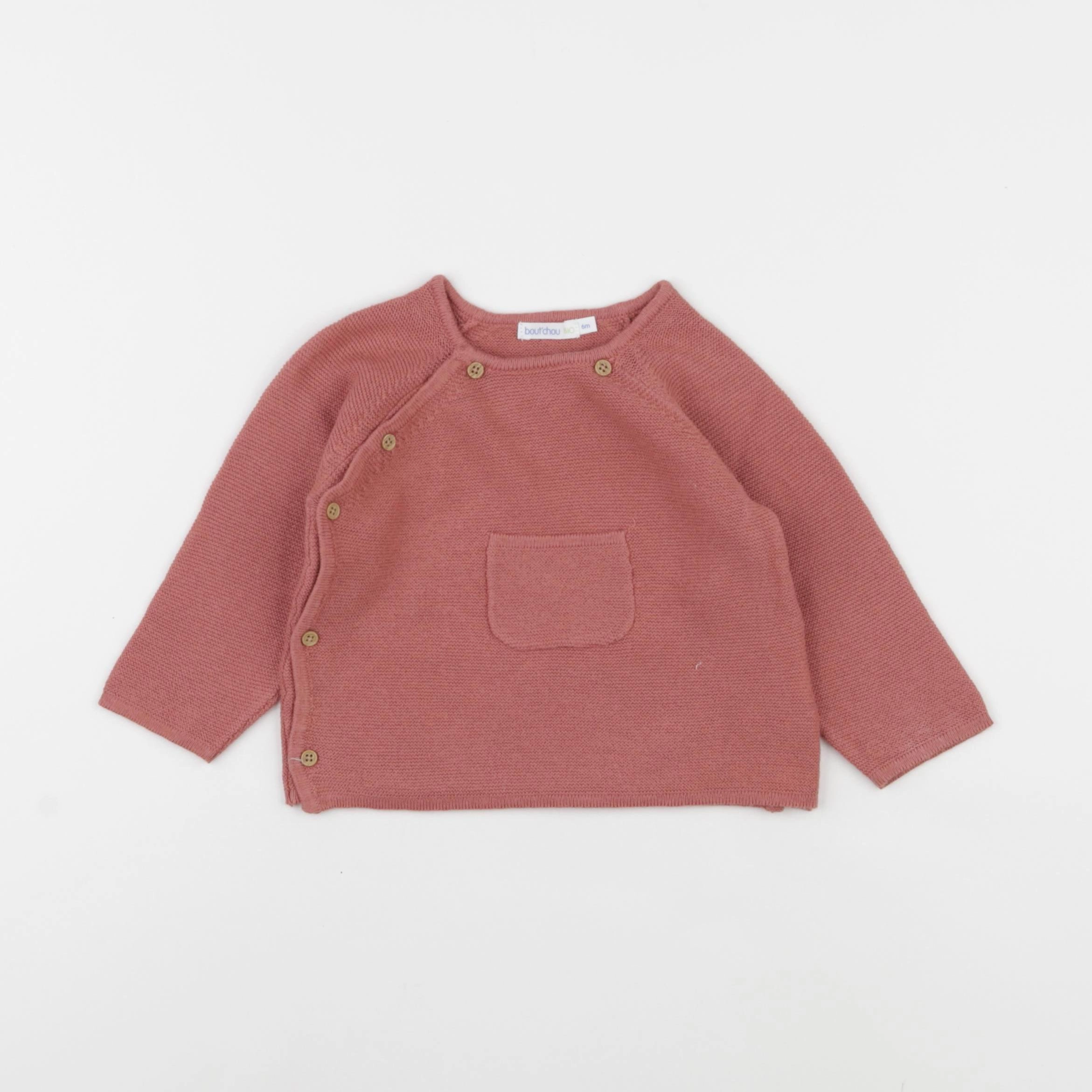 Boutchou - pull rose - 6 mois