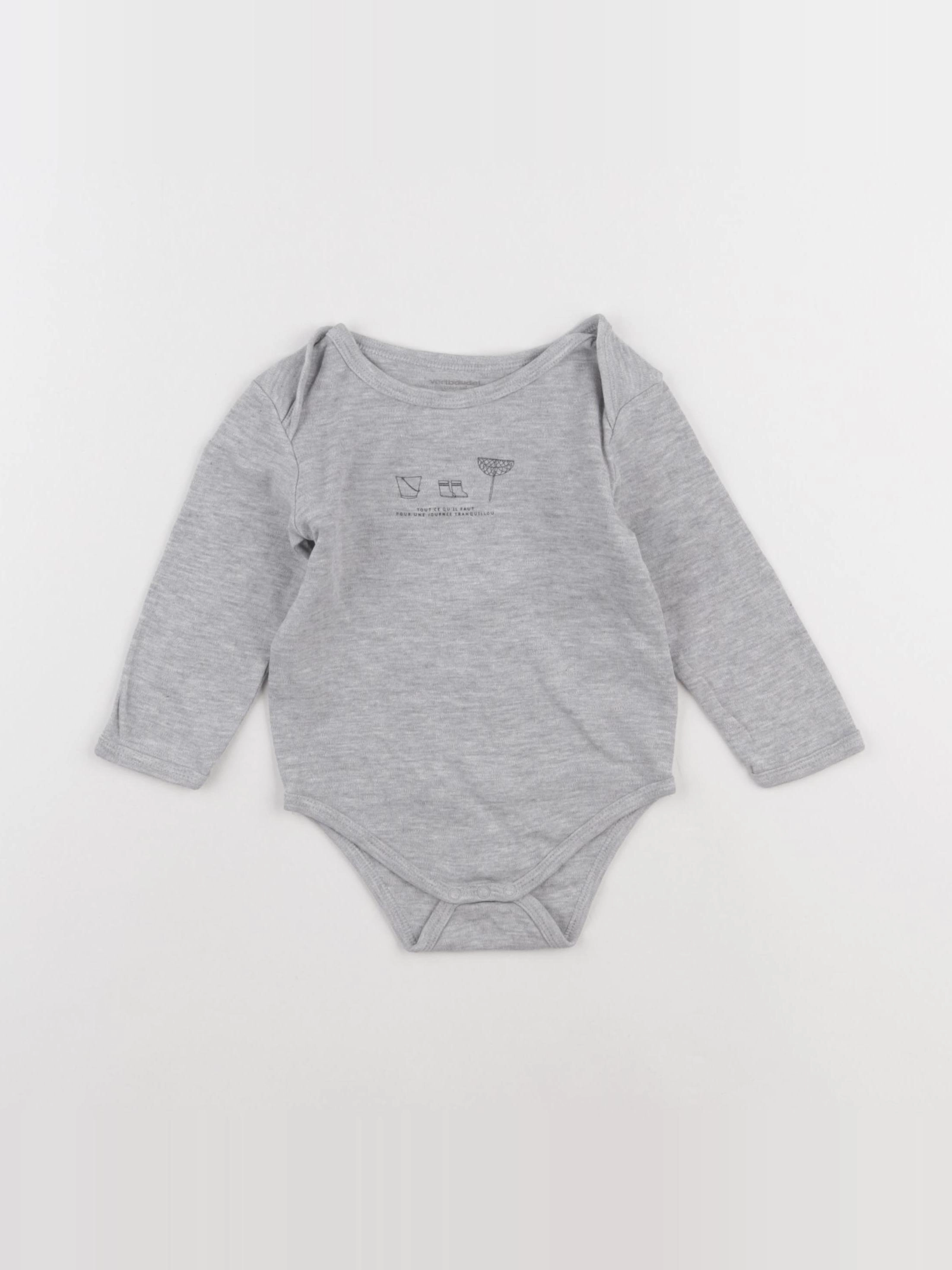Vertbaudet - body gris - 18 mois