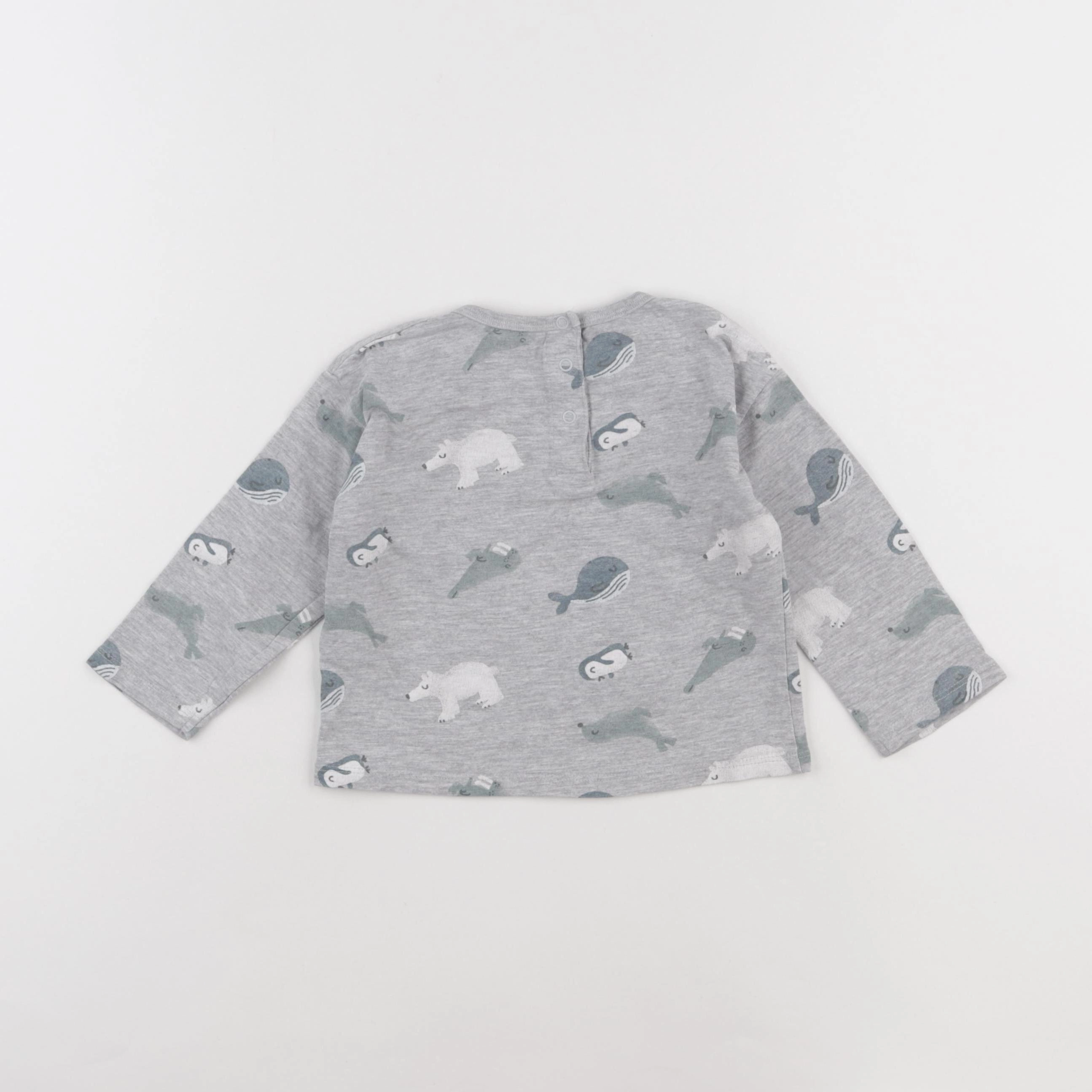 Vertbaudet - tee-shirt gris - 18 mois