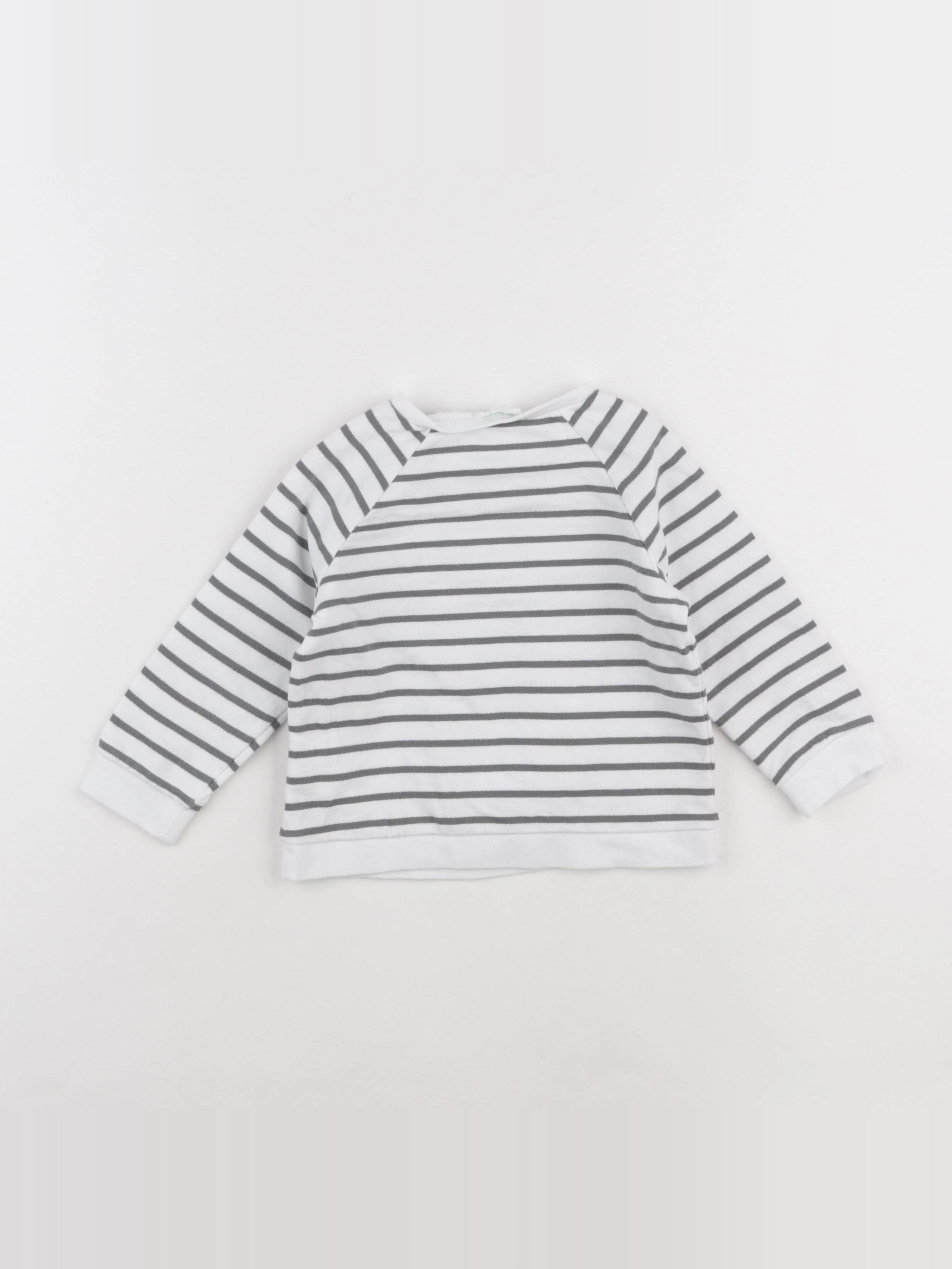 Vertbaudet - sweat blanc - 18 mois