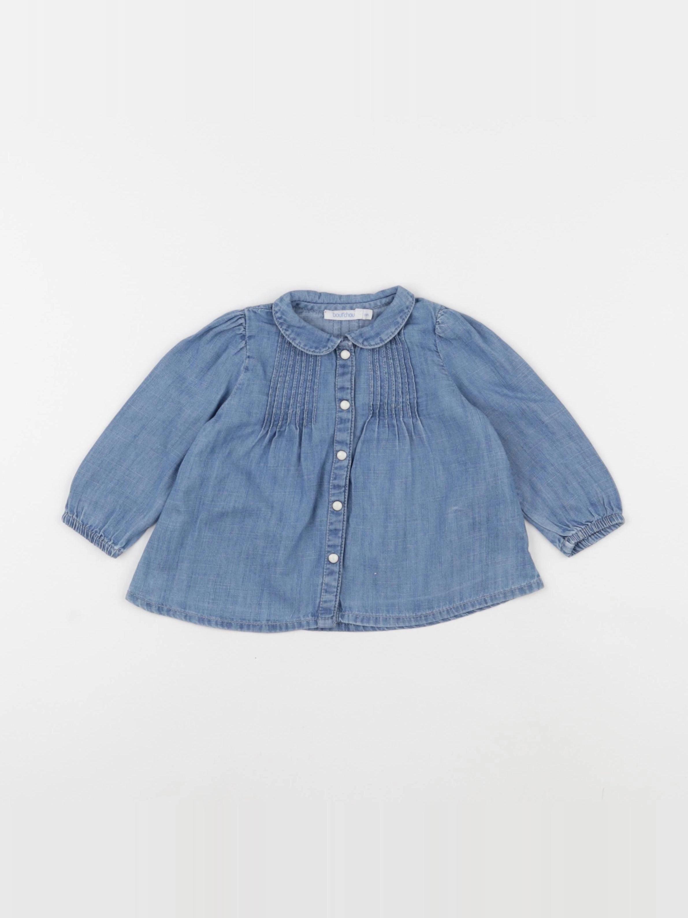 Boutchou - blouse bleu - 6 mois