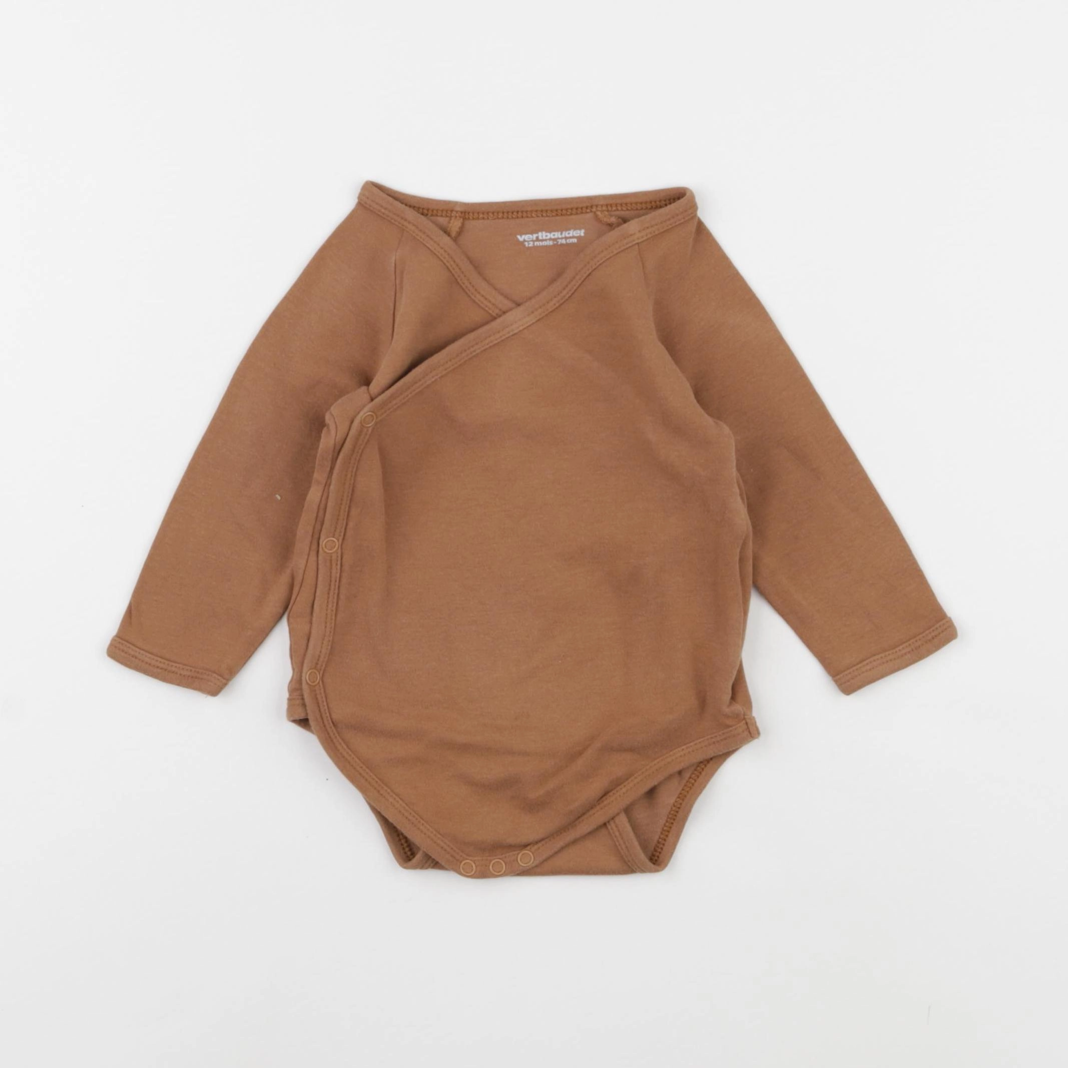 Vertbaudet - body marron - 12 mois