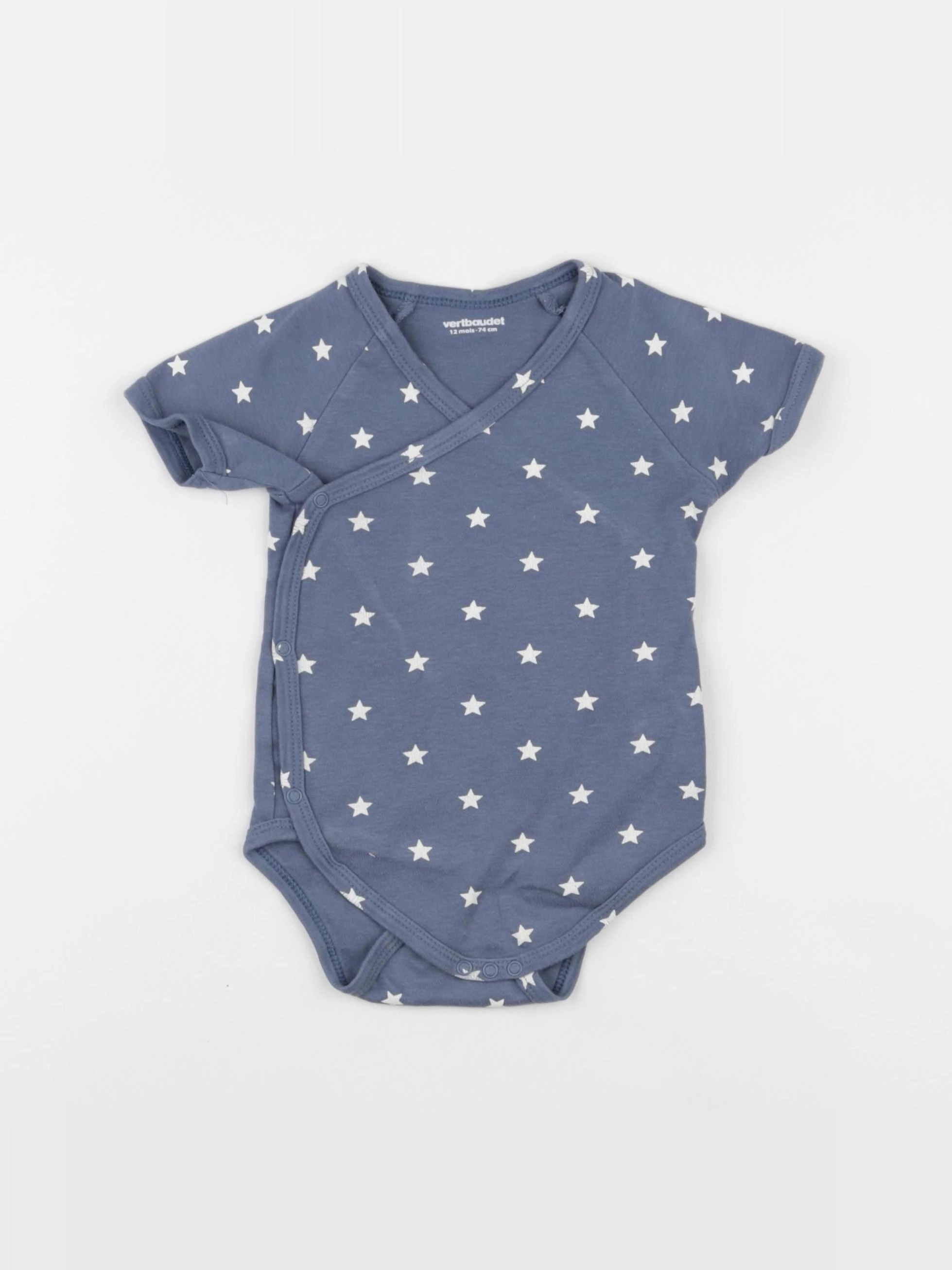Vertbaudet - body bleu - 12 mois