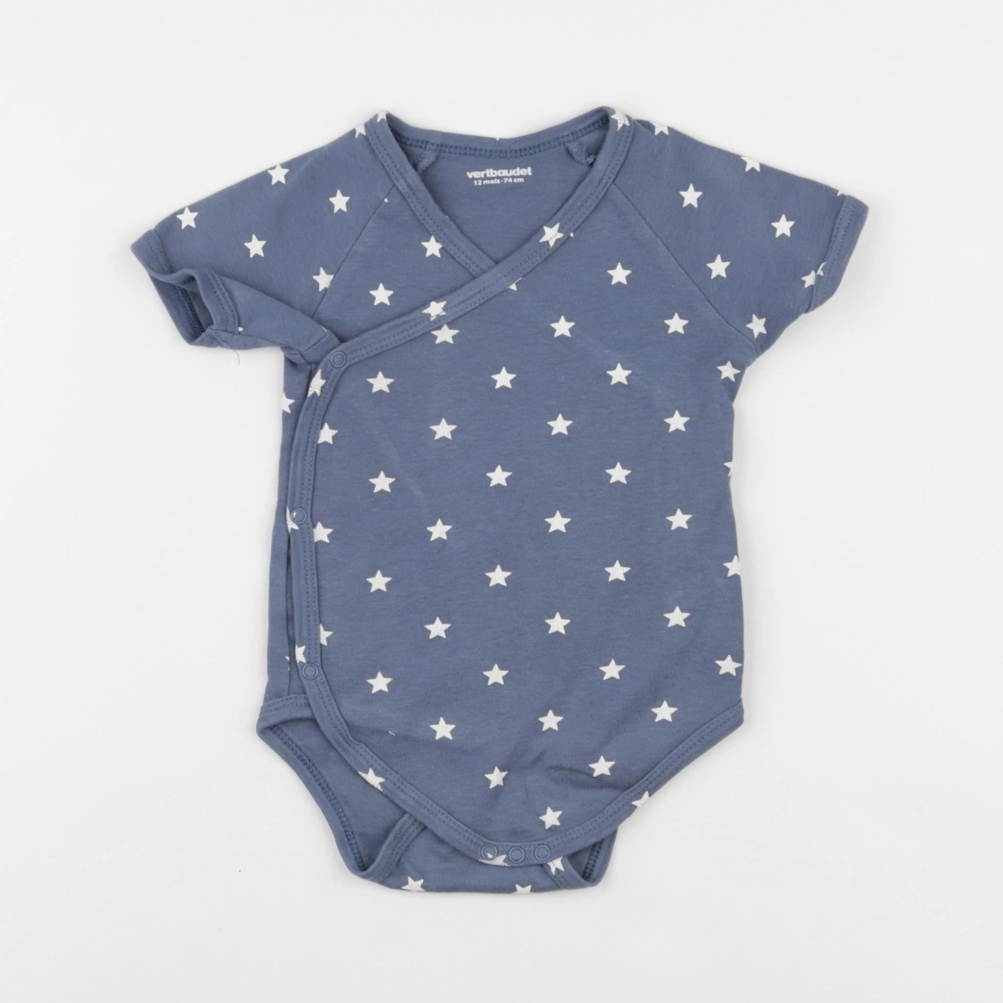Vertbaudet - body bleu - 12 mois