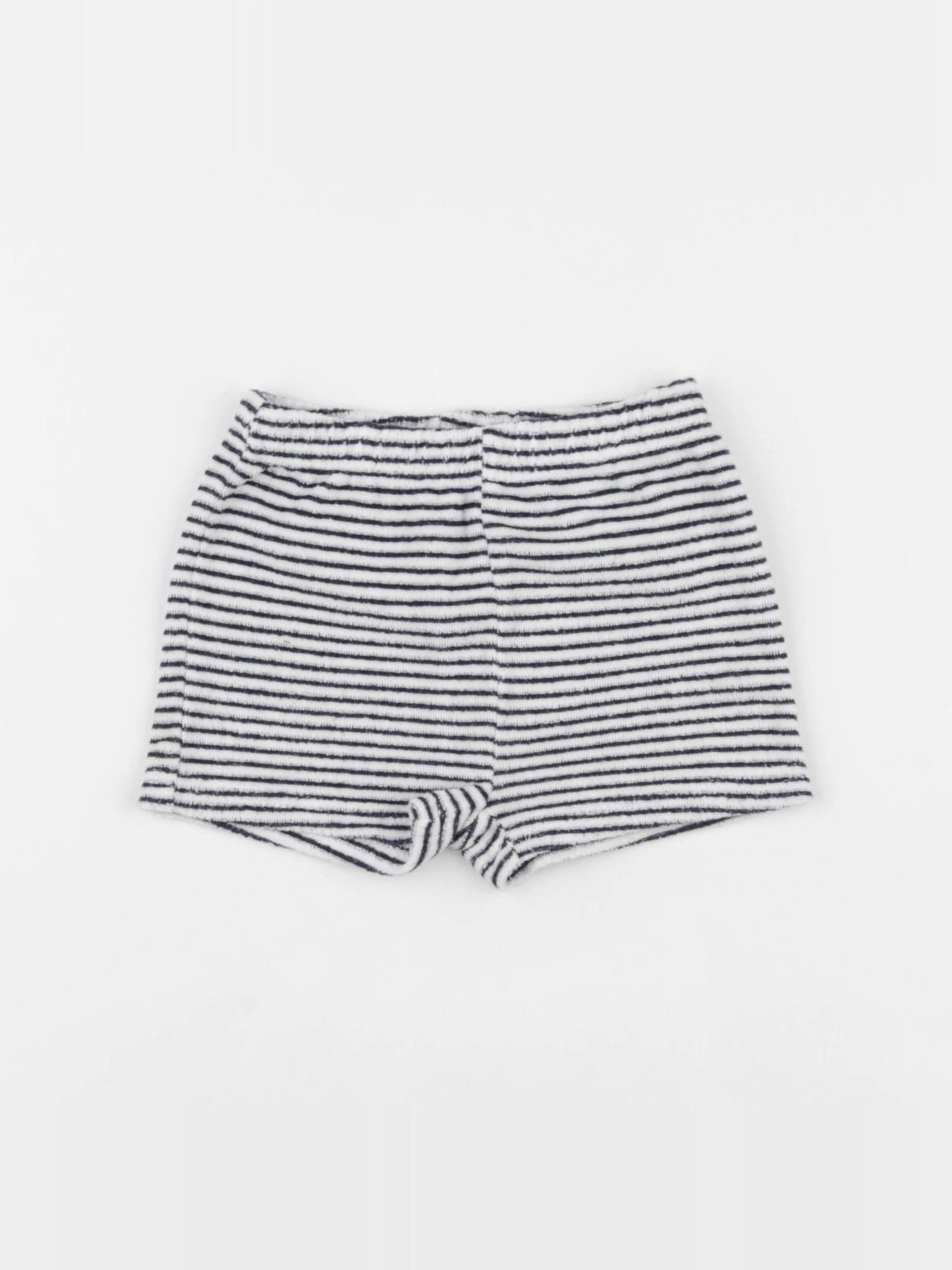Vertbaudet - short blanc, noir - 12 mois