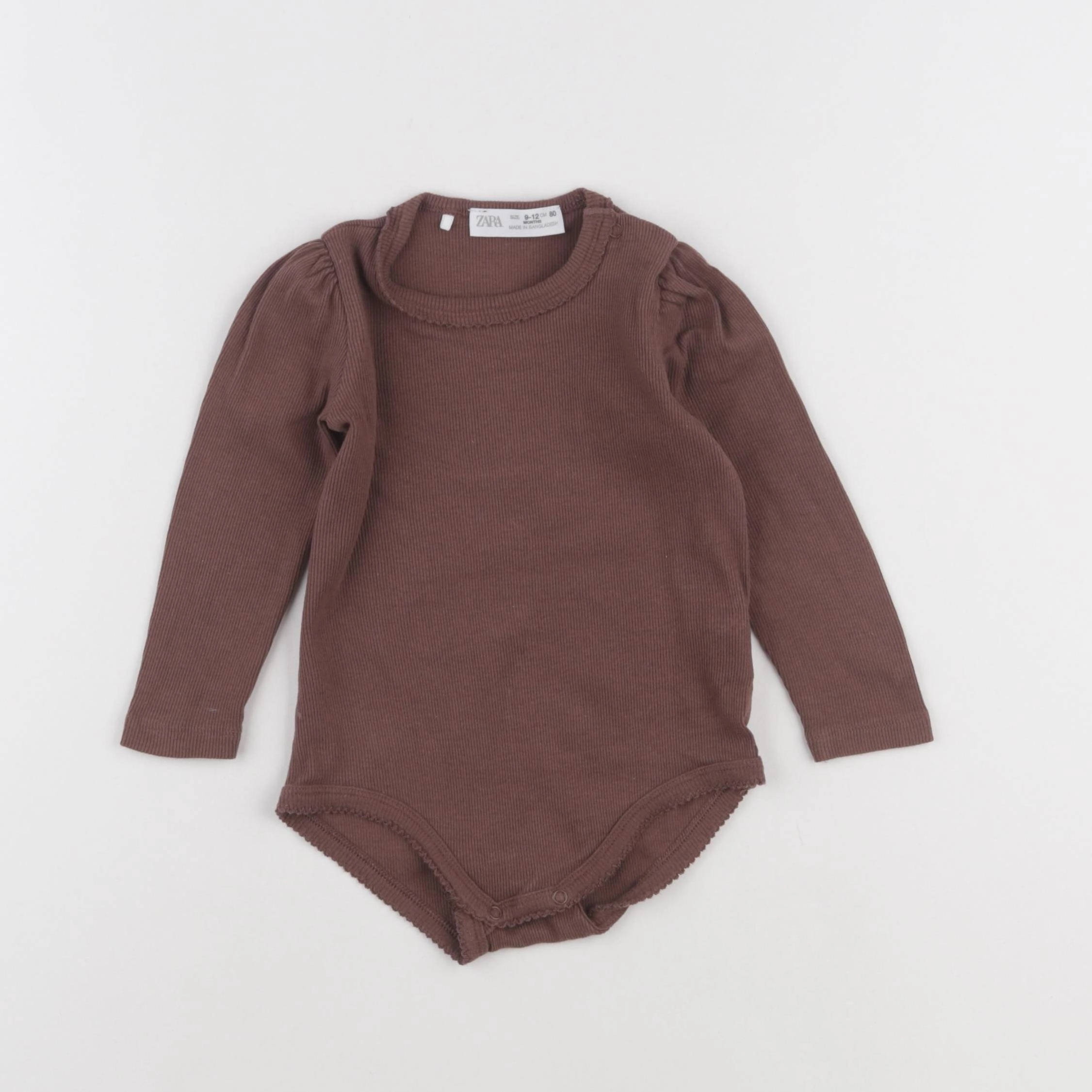 Zara - body marron - 9/12 mois