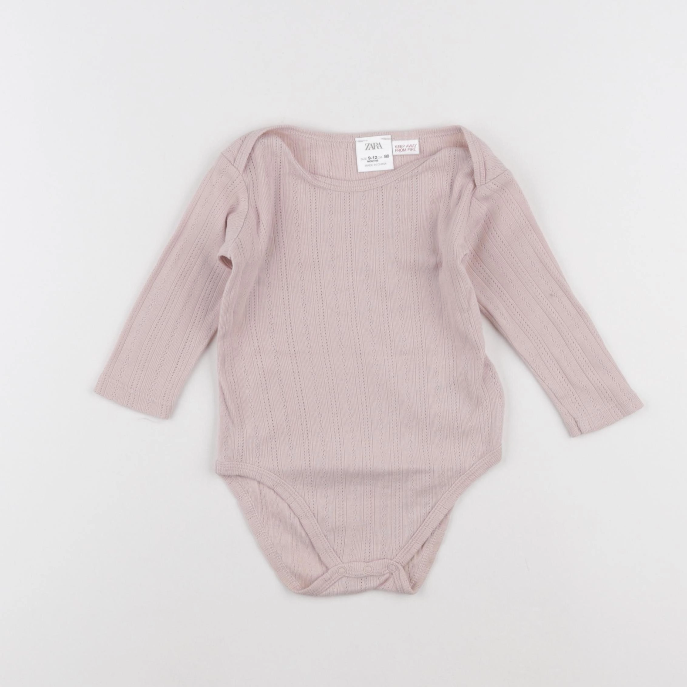 Zara - body rose - 9/12 mois