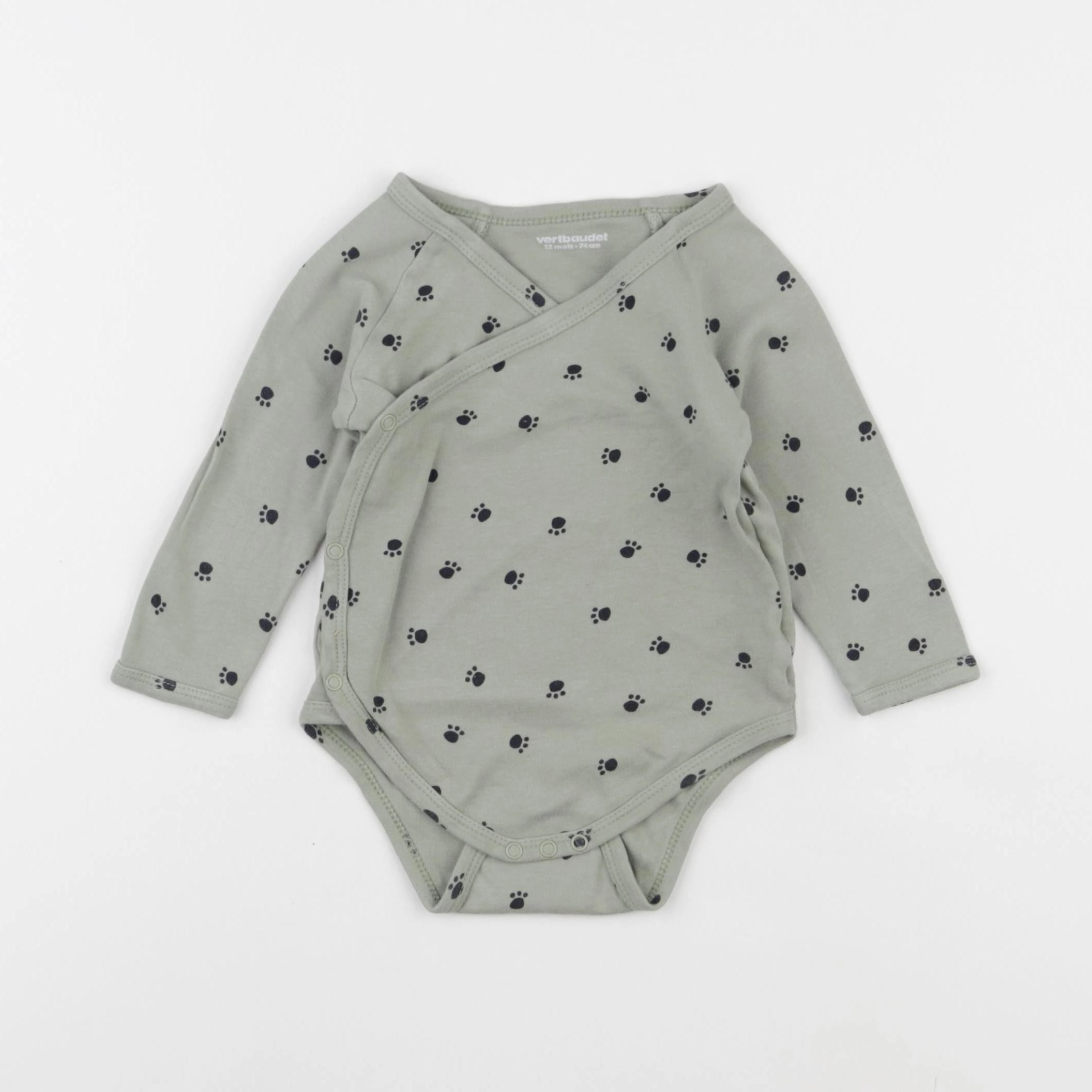 Vertbaudet - body vert - 12 mois