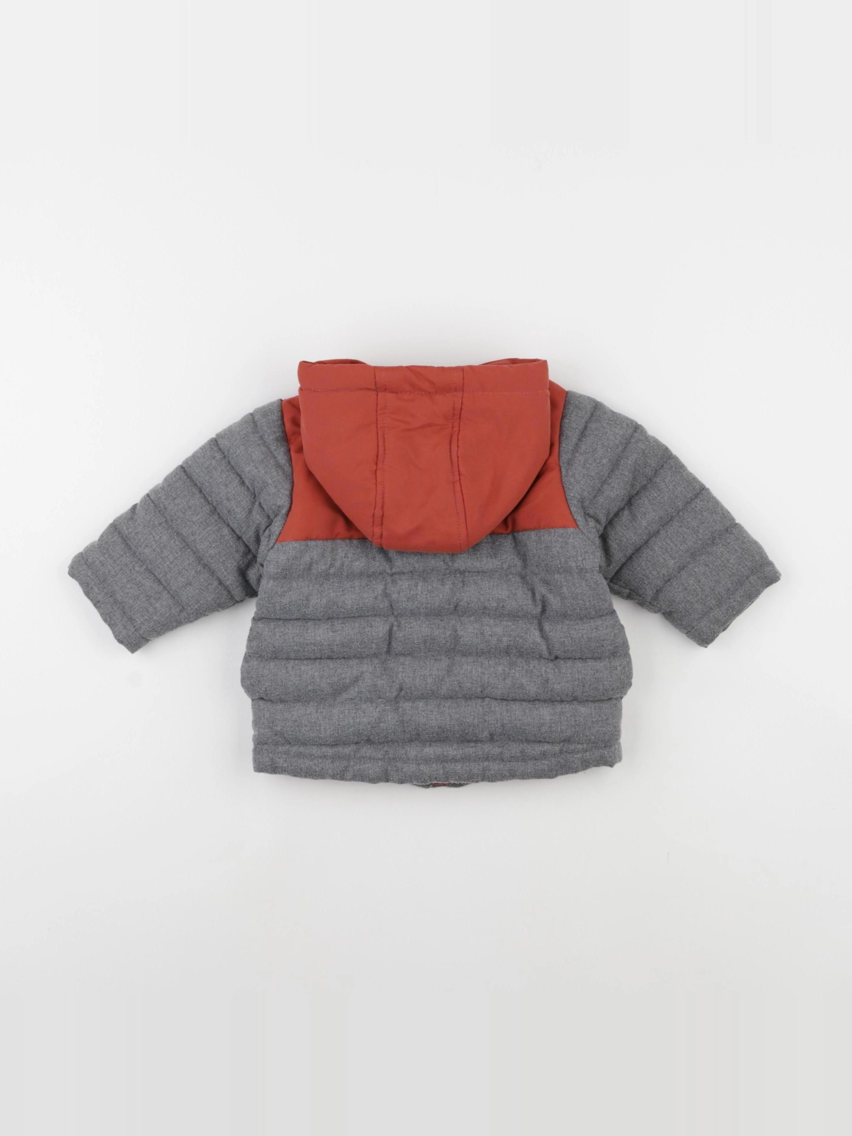 Vertbaudet - doudoune gris - 9 mois