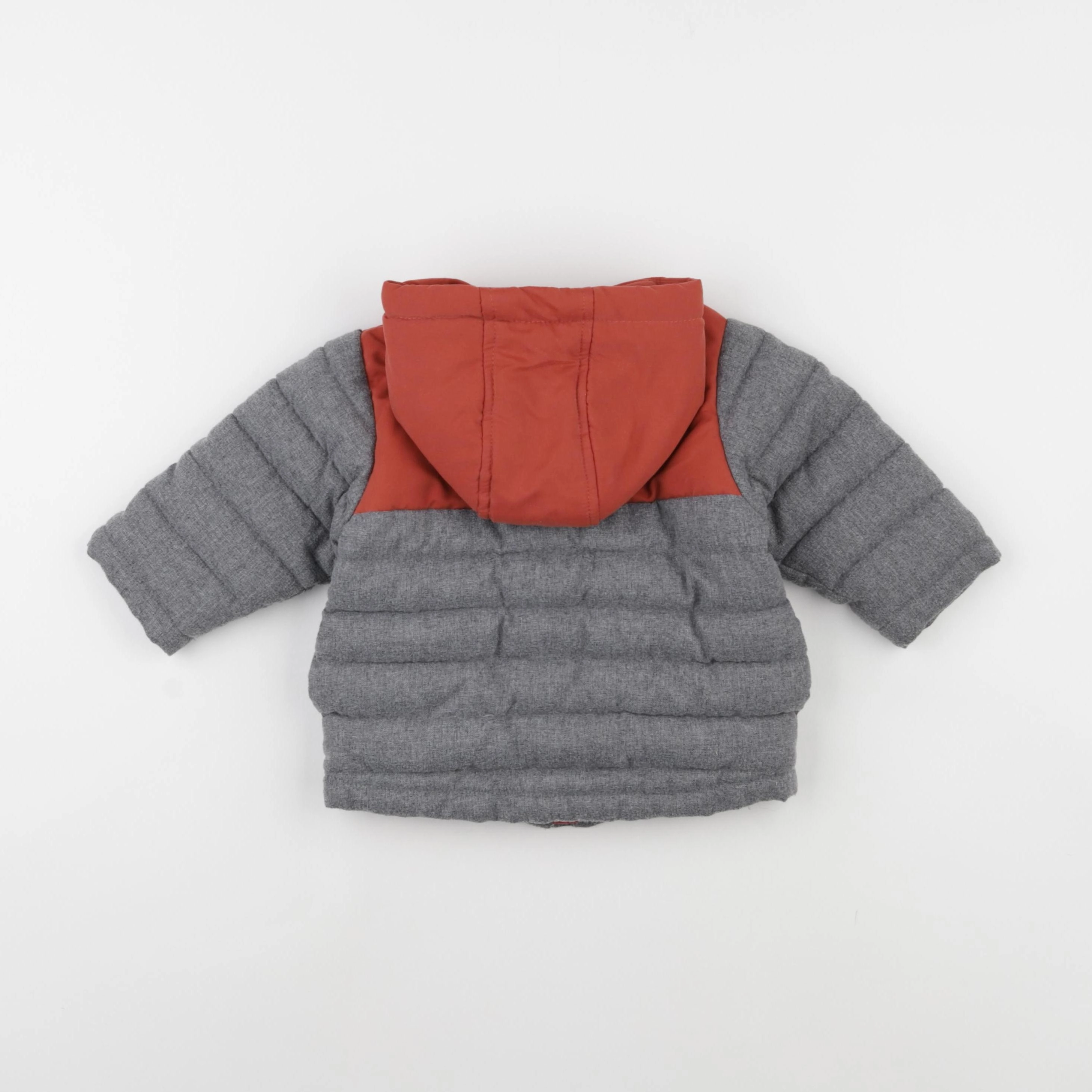 Vertbaudet - doudoune gris - 9 mois