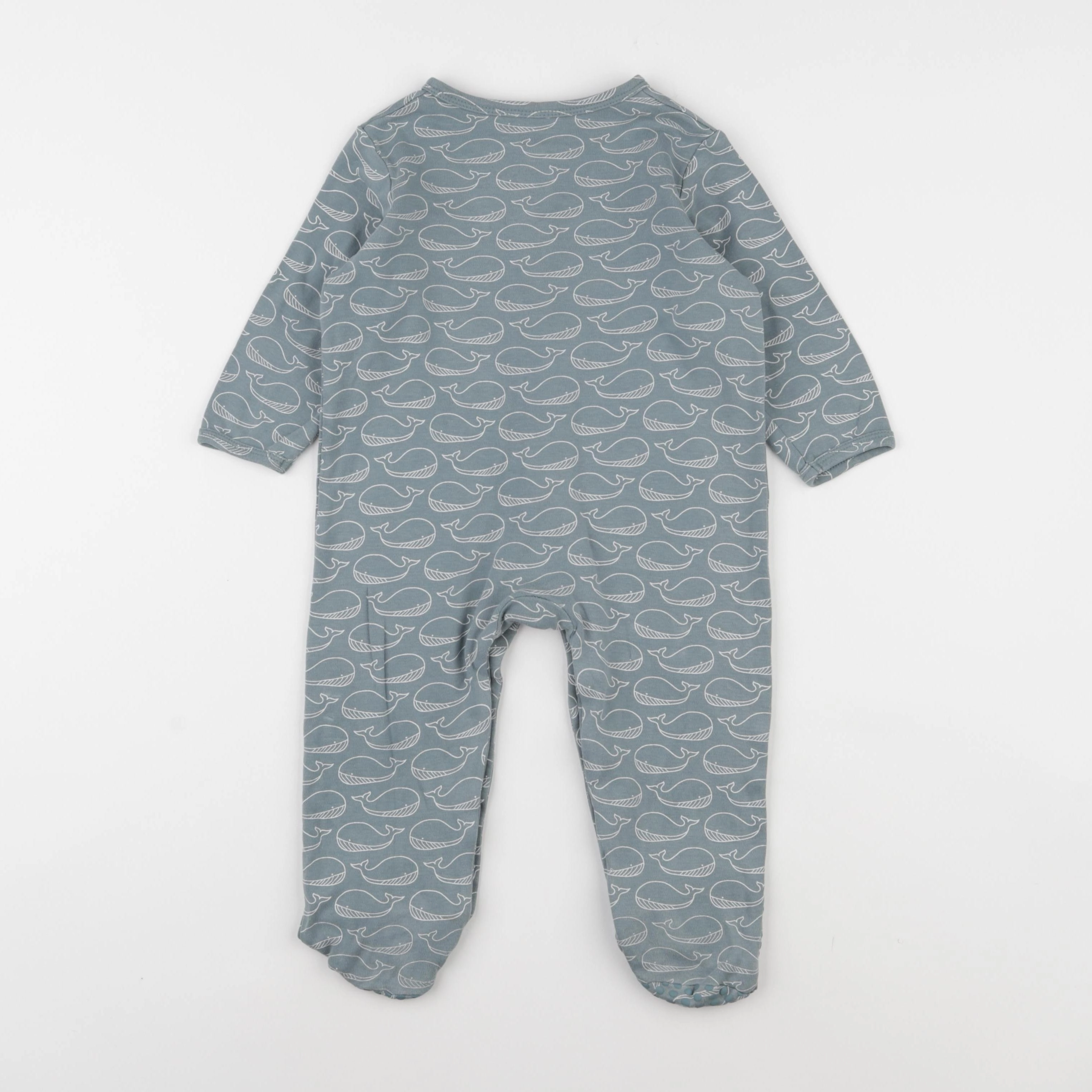Vertbaudet - pyjama coton vert, bleu - 18 mois