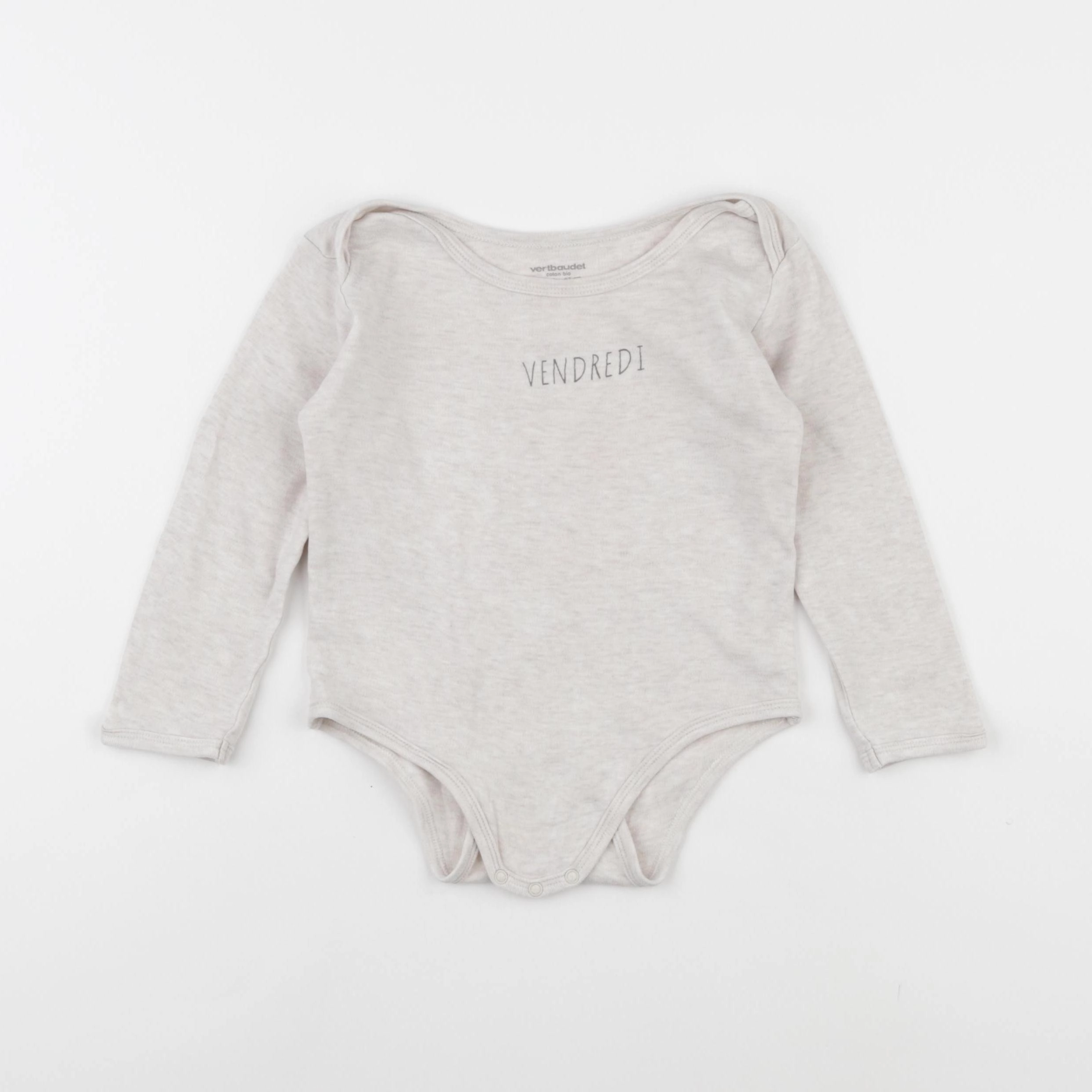 Vertbaudet - body beige - 36 mois