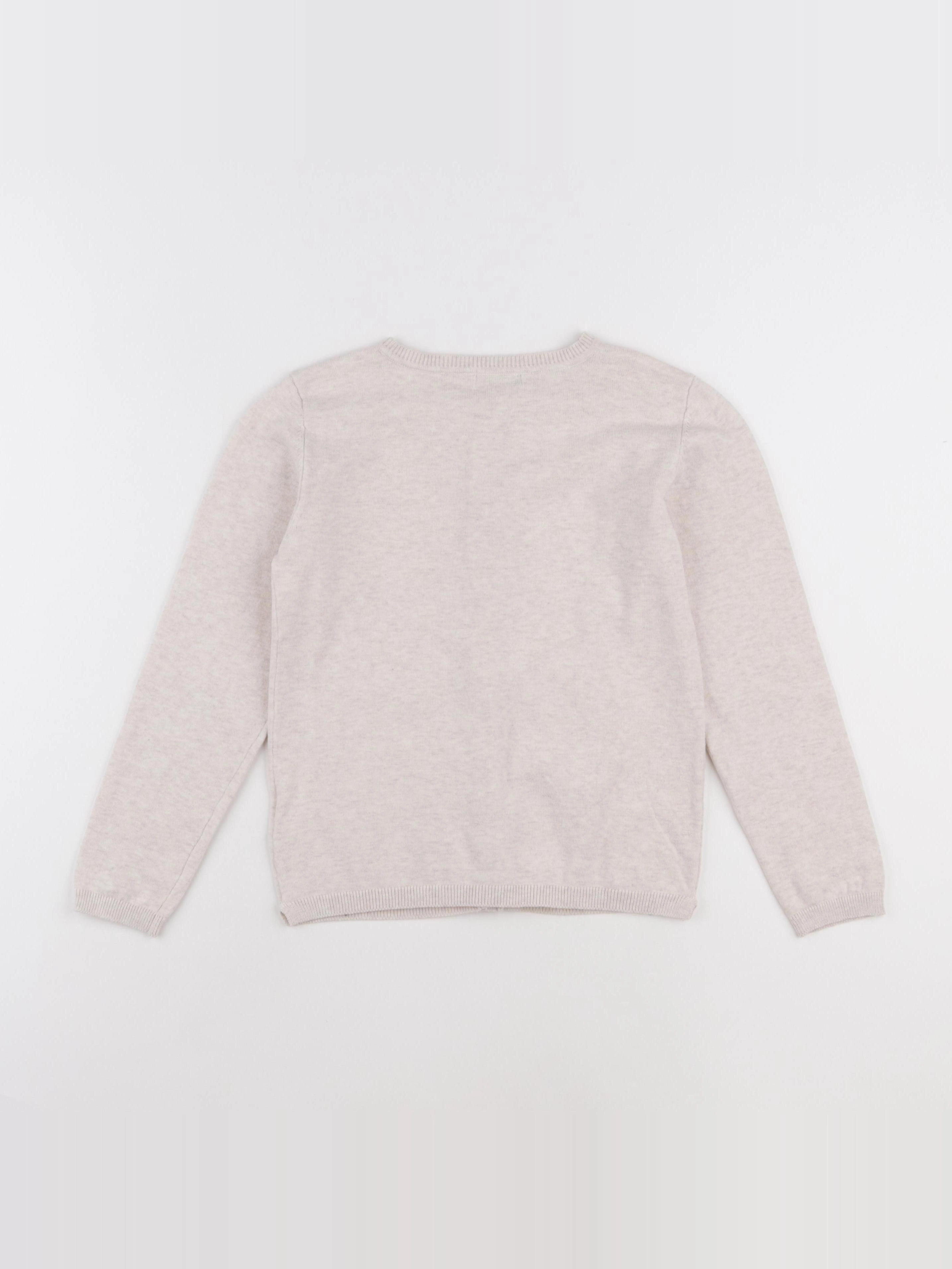 Vertbaudet - gilet beige - 8 ans