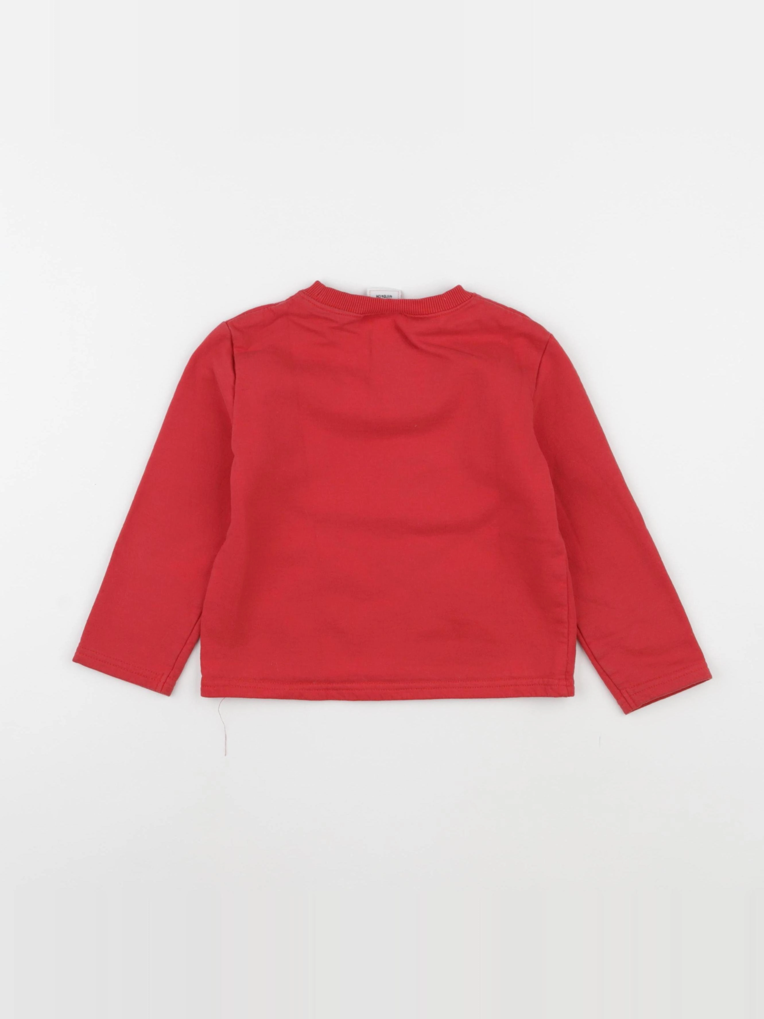 Tape à l'oeil - sweat rouge - 4 ans