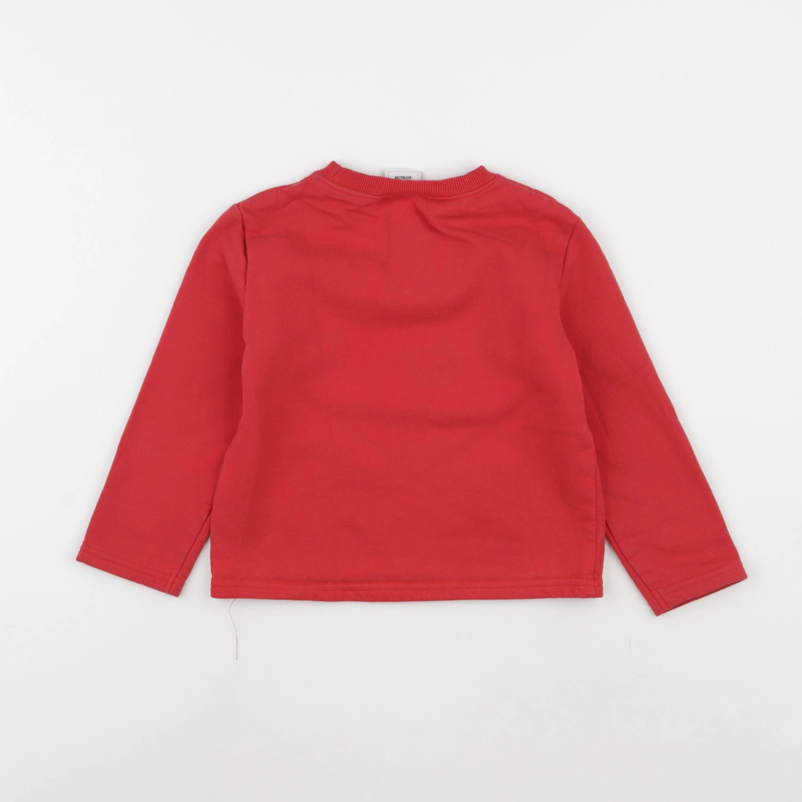 Tape à l'oeil - sweat rouge - 4 ans