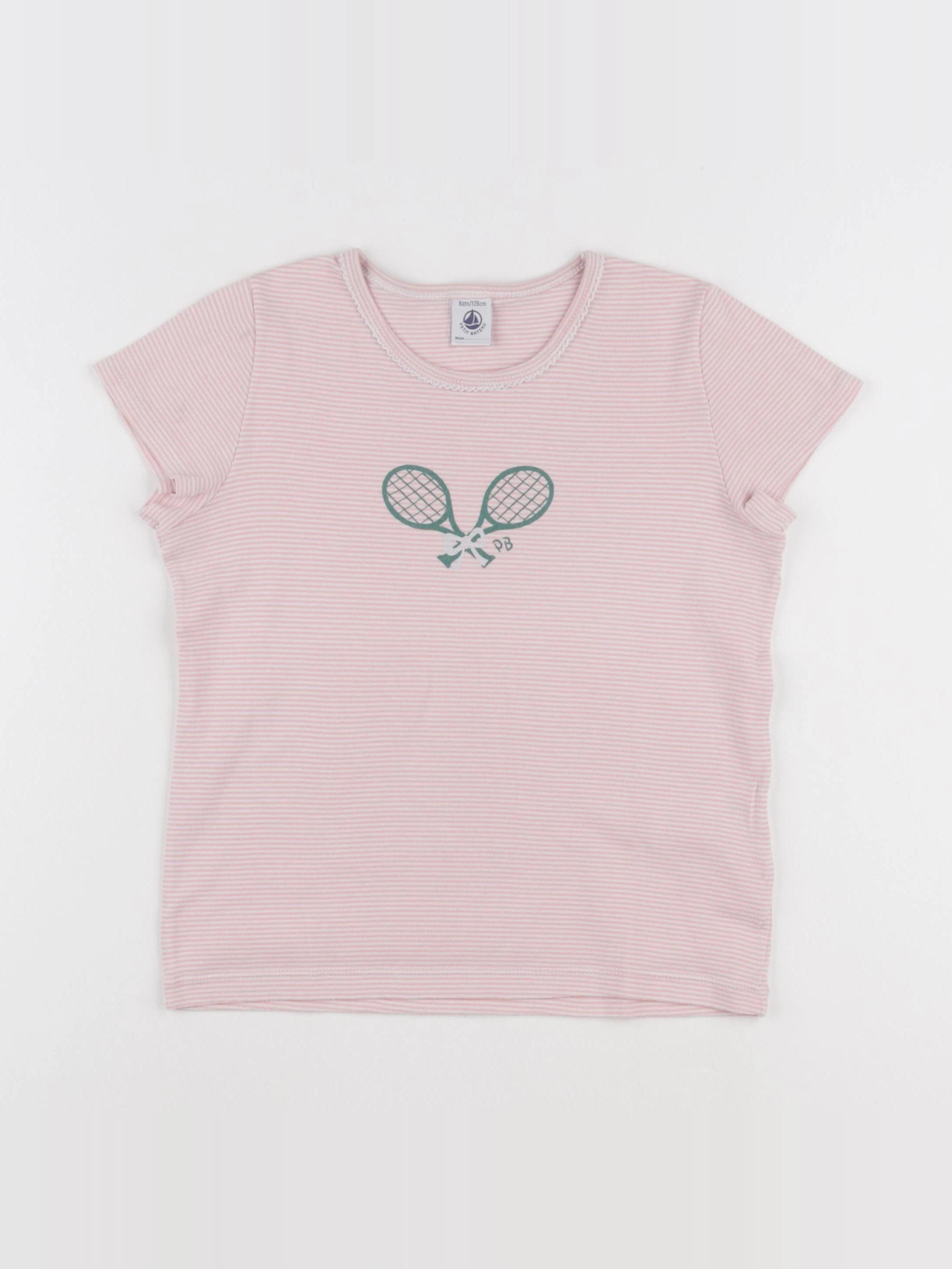Petit Bateau - maillot de corps rose - 8 ans