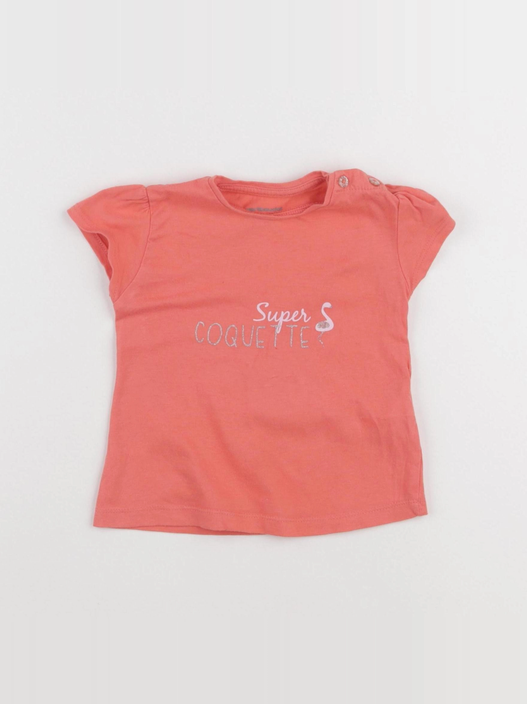 Vertbaudet - tee-shirt orange - 12 mois