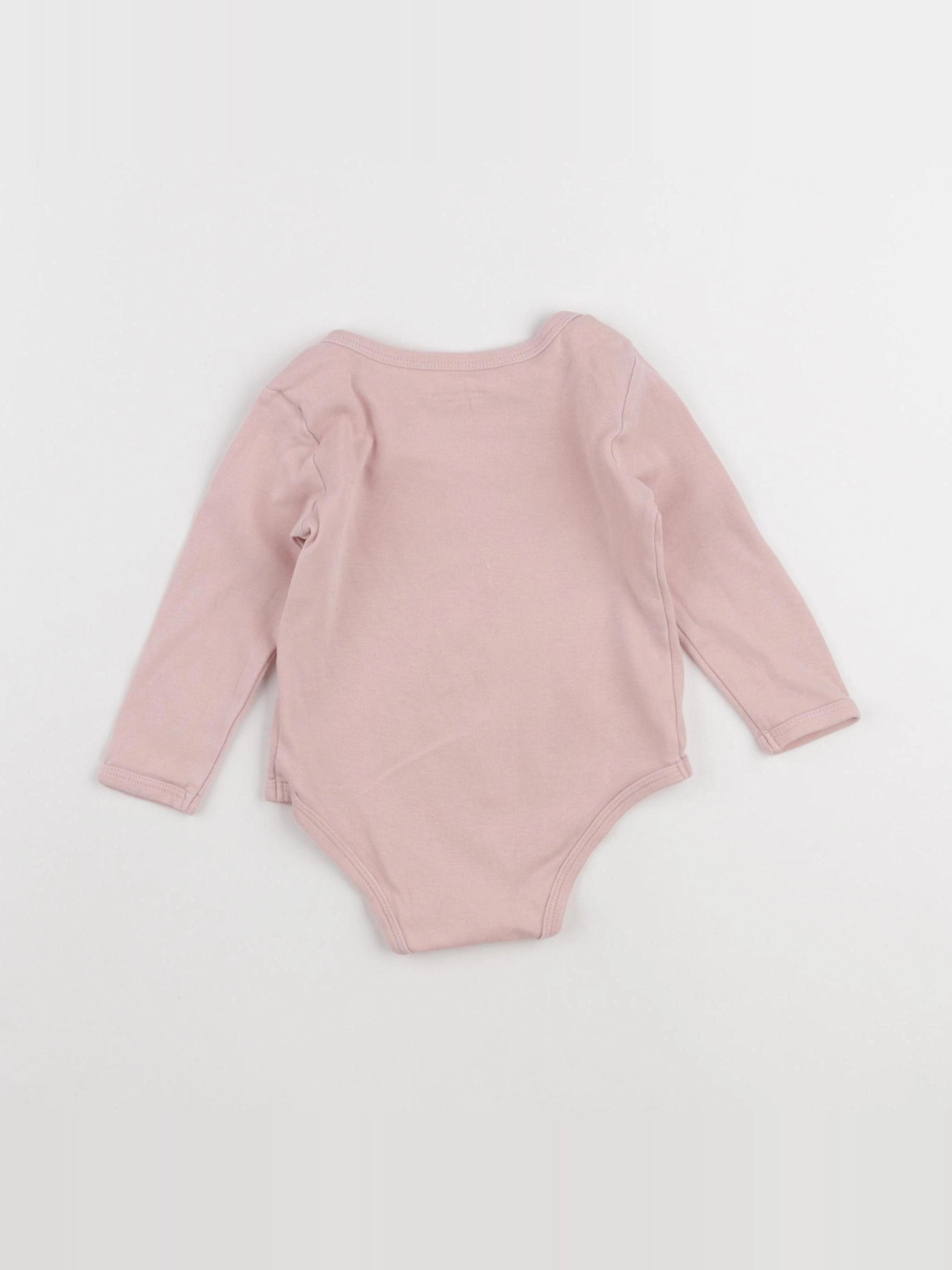Vertbaudet - body rose - 12 mois