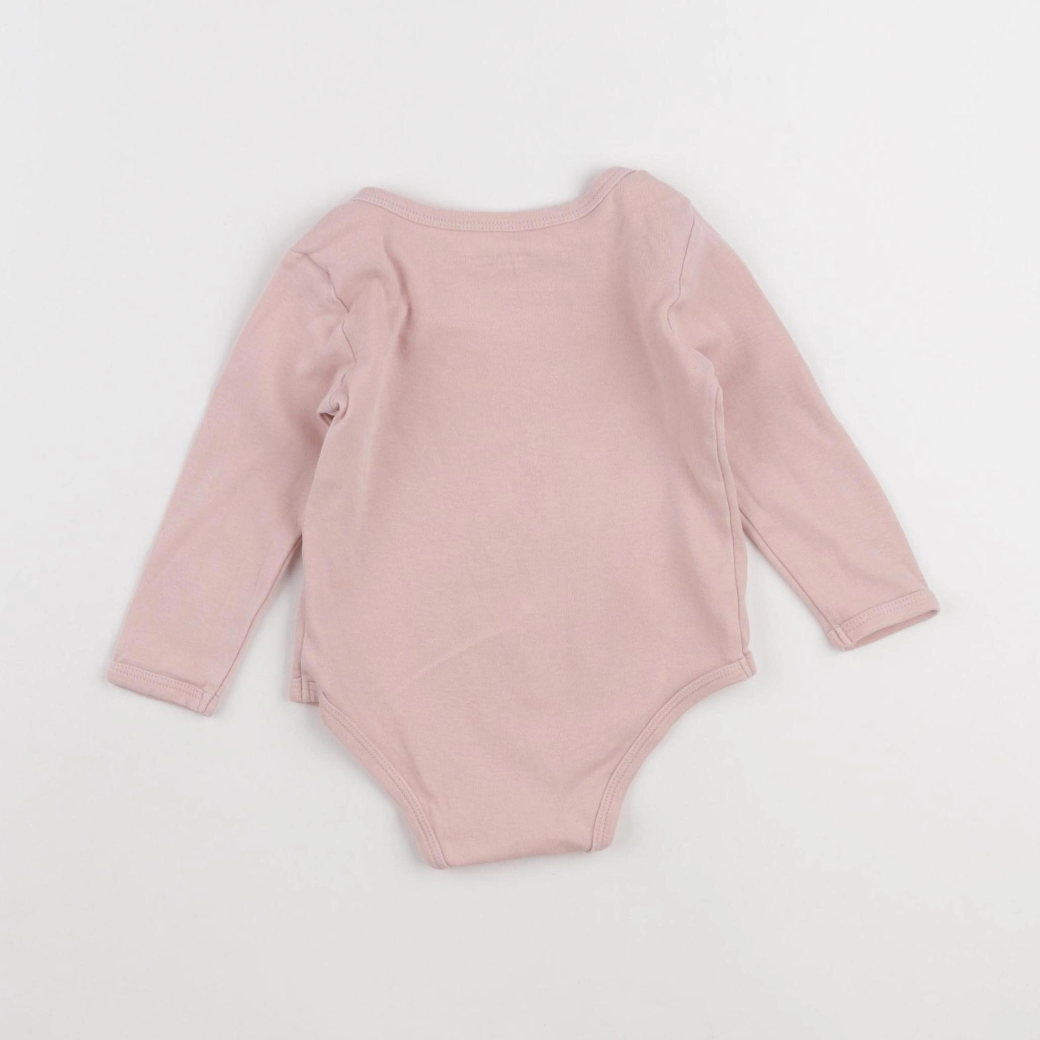 Vertbaudet - body rose - 12 mois