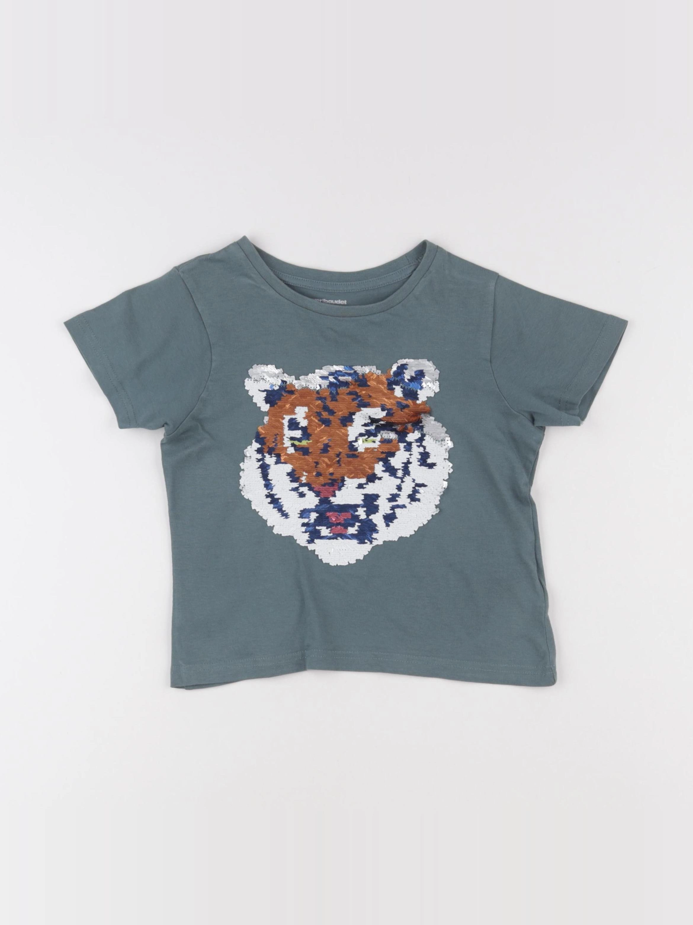 Vertbaudet - tee-shirt vert - 5 ans