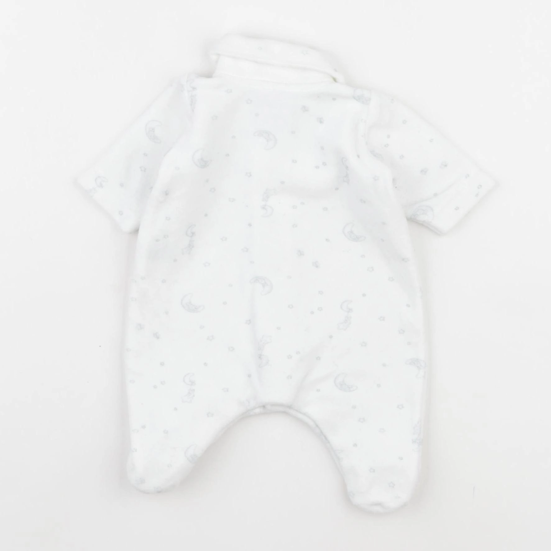 Petit Bateau - pyjama velours blanc - 0 mois