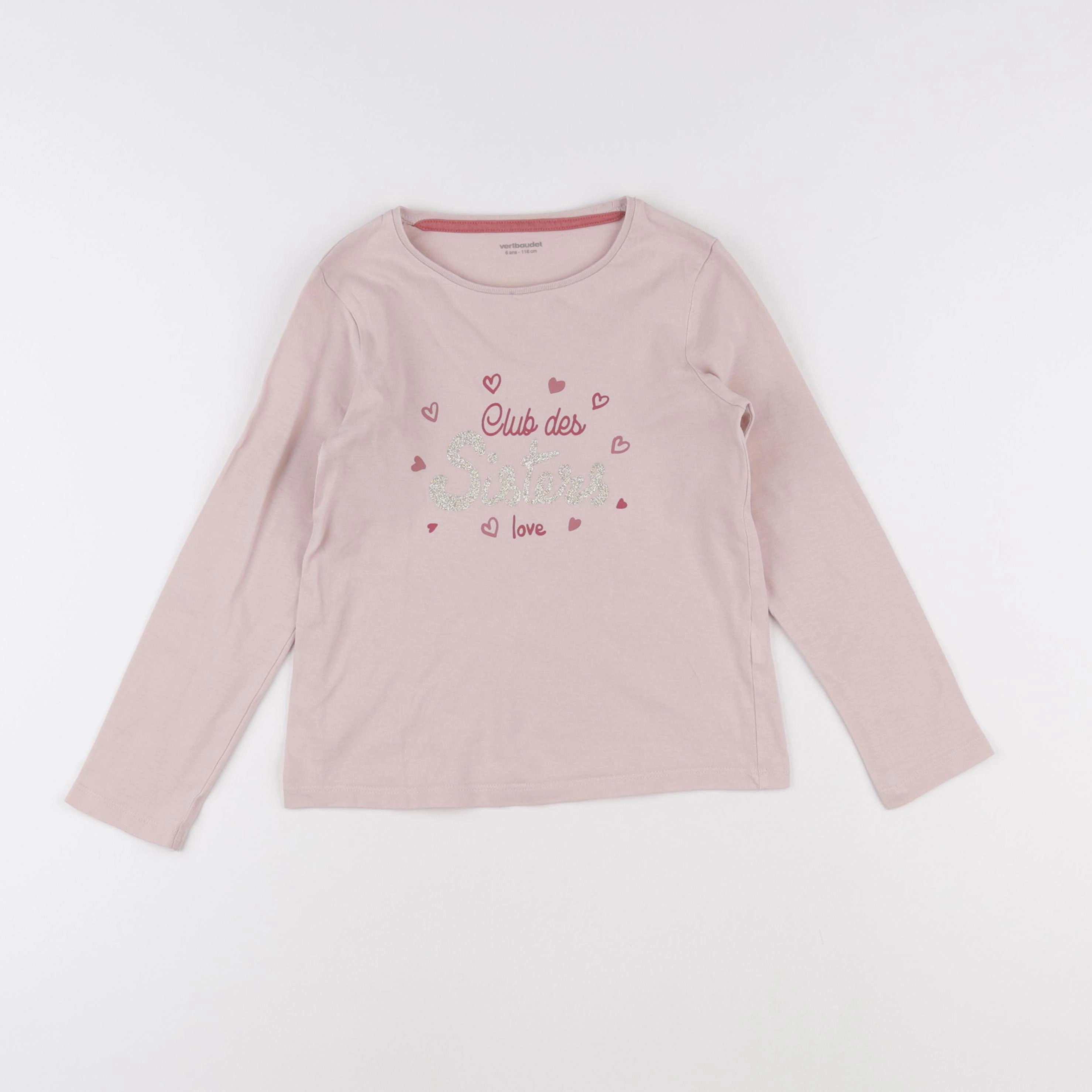 Vertbaudet - tee-shirt rose - 6 ans