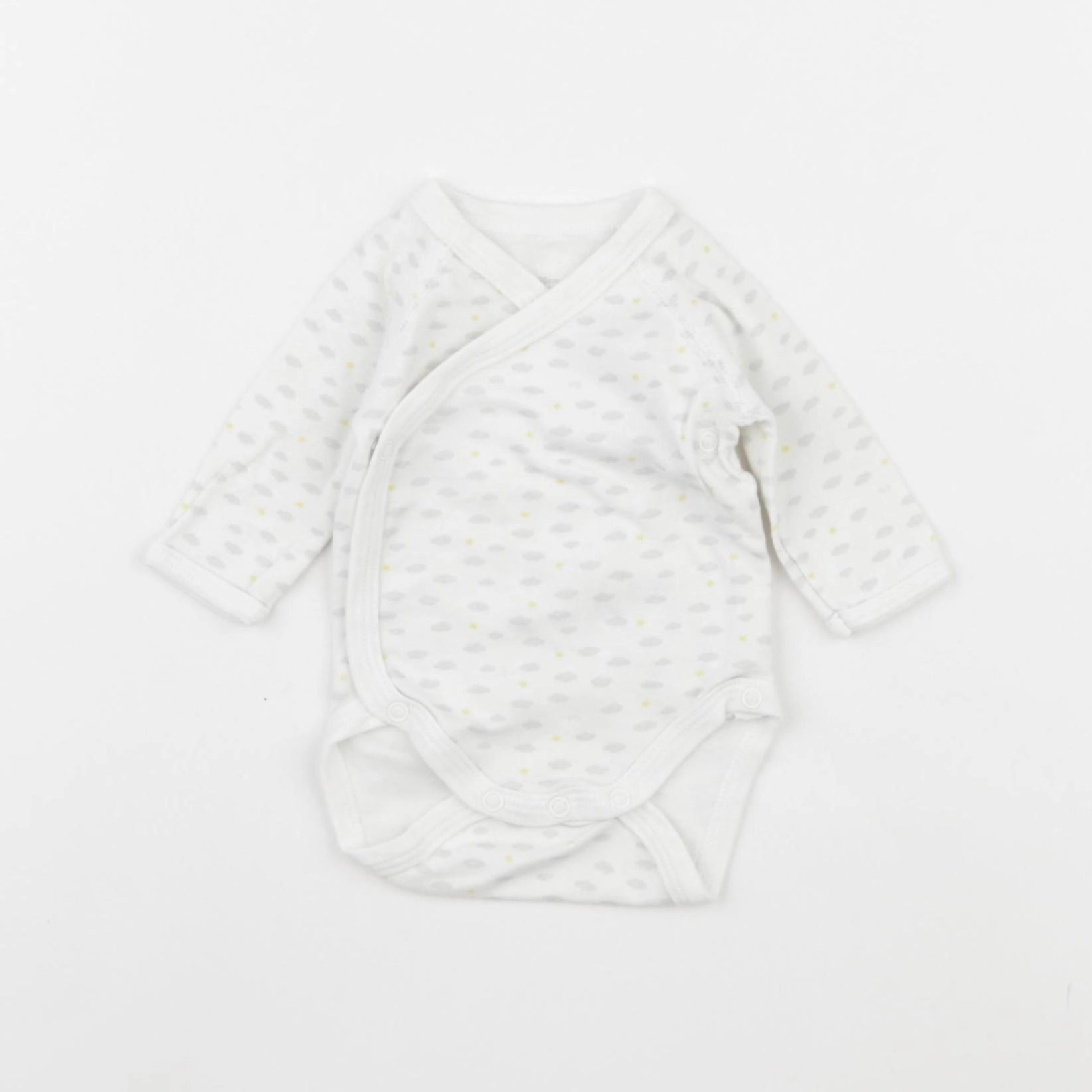Petit Bateau - body blanc - 0 mois
