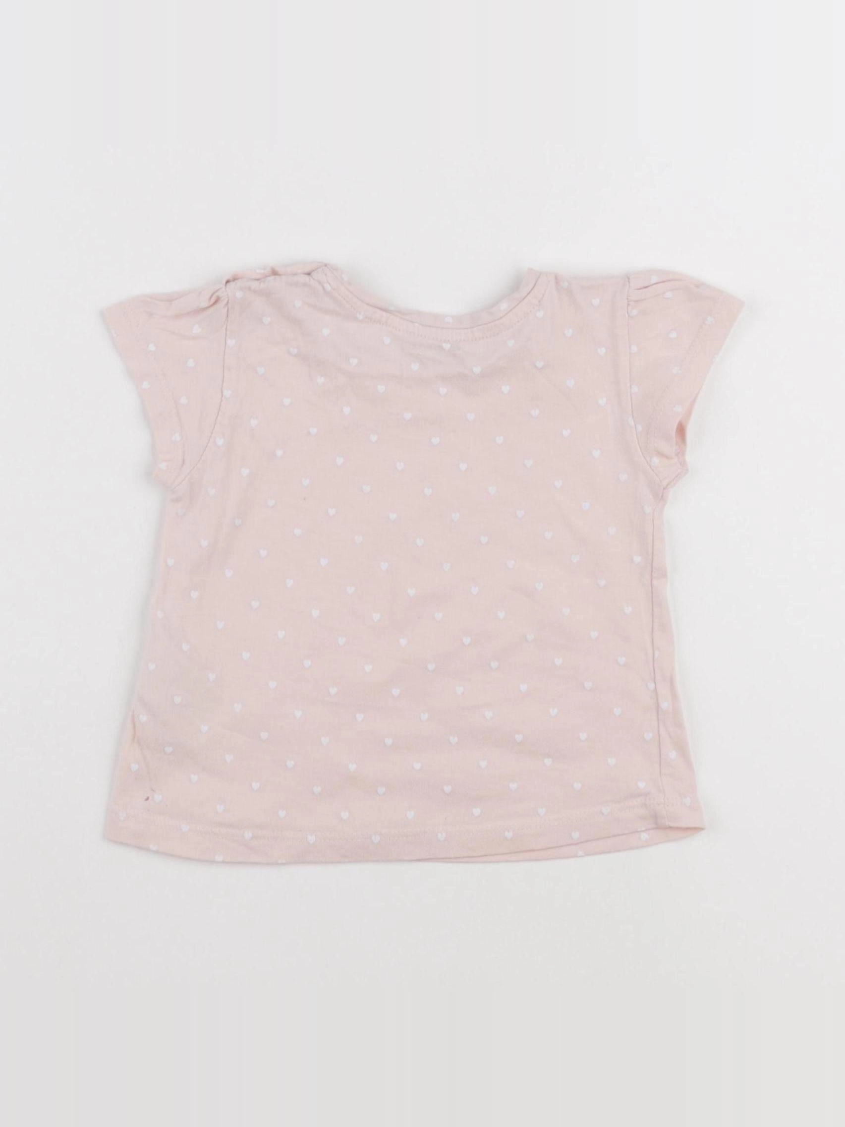 Vertbaudet - tee-shirt rose - 12 mois