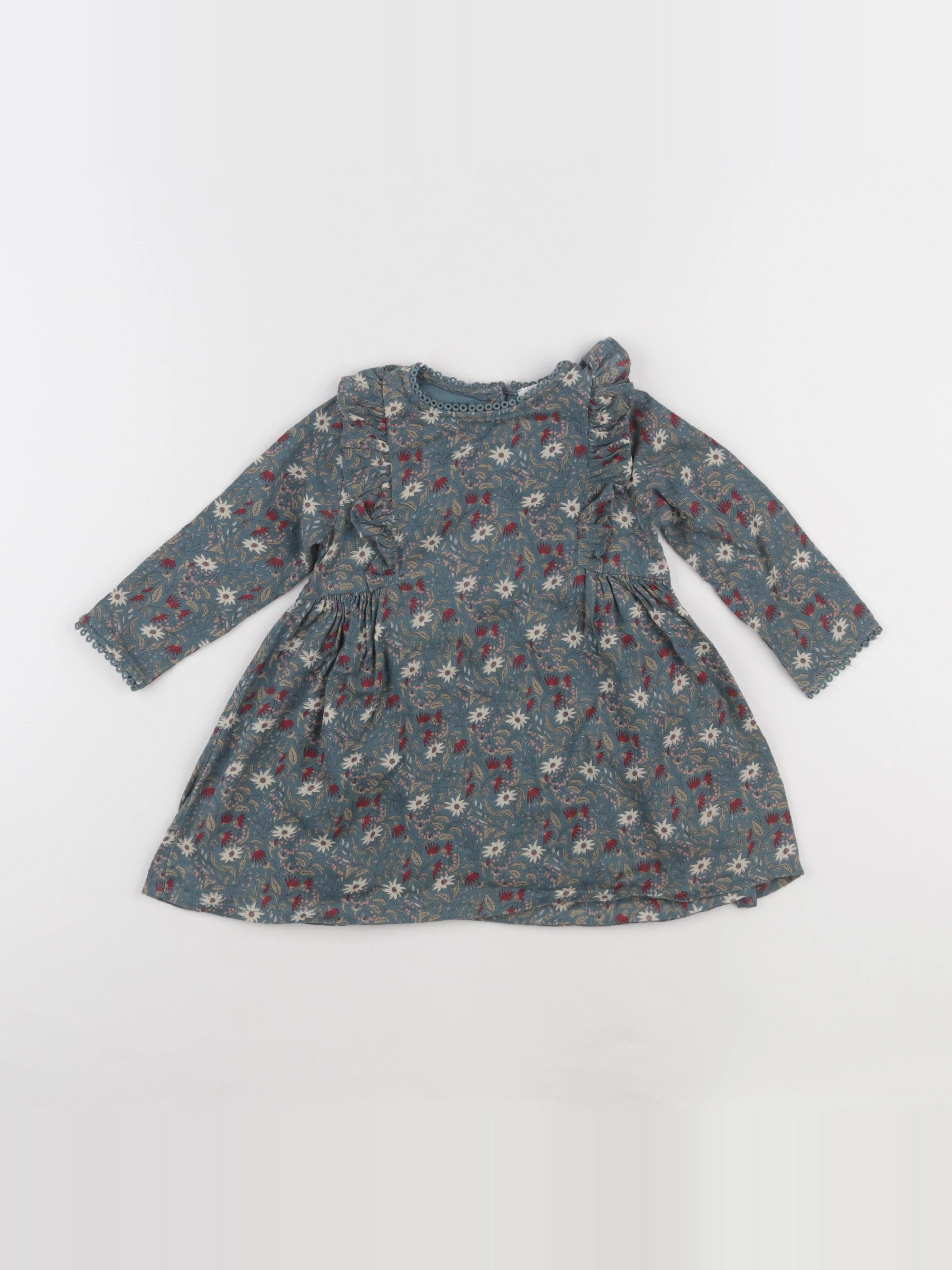 Boutchou - robe vert - 12 mois