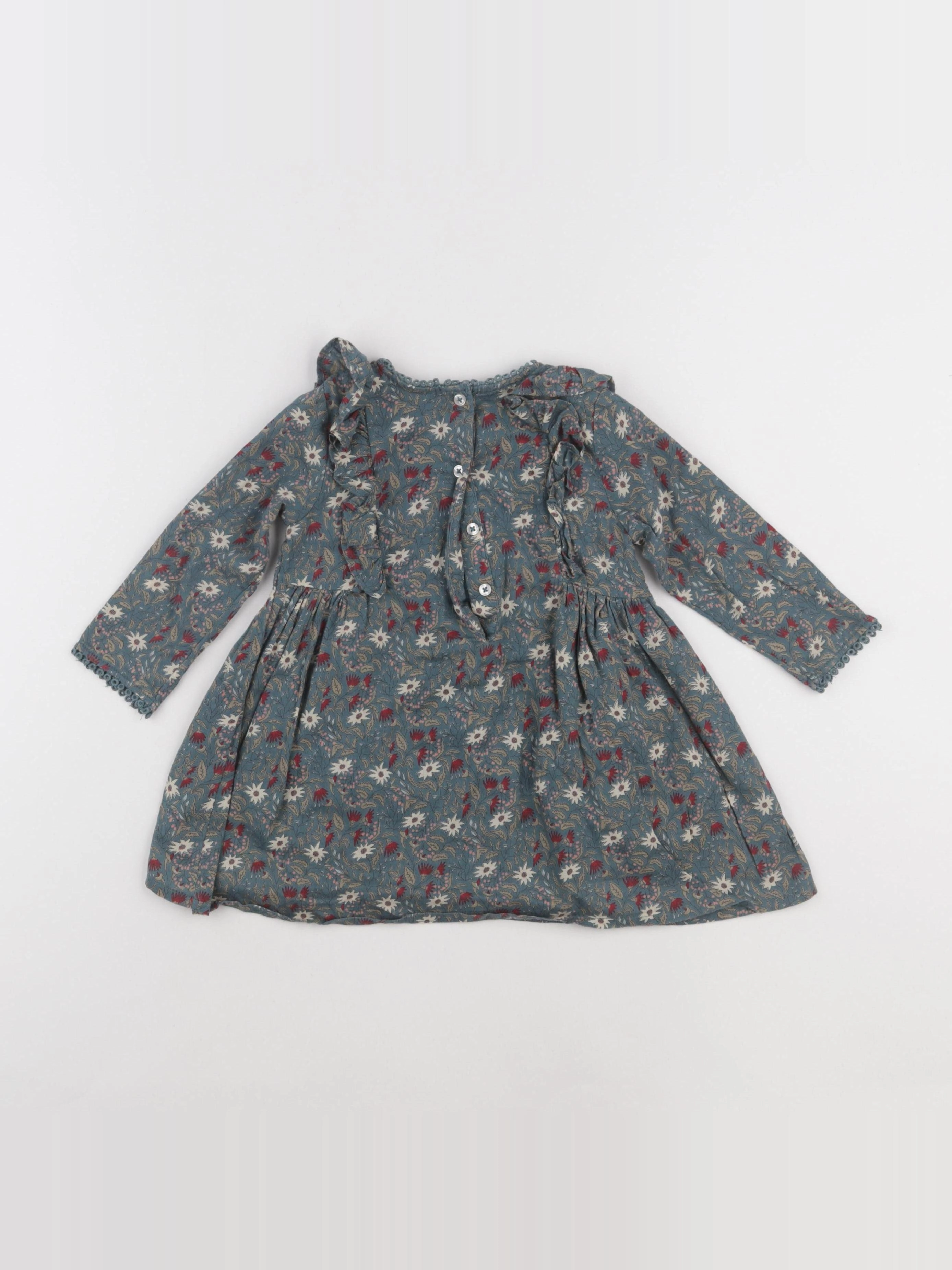 Boutchou - robe vert - 12 mois