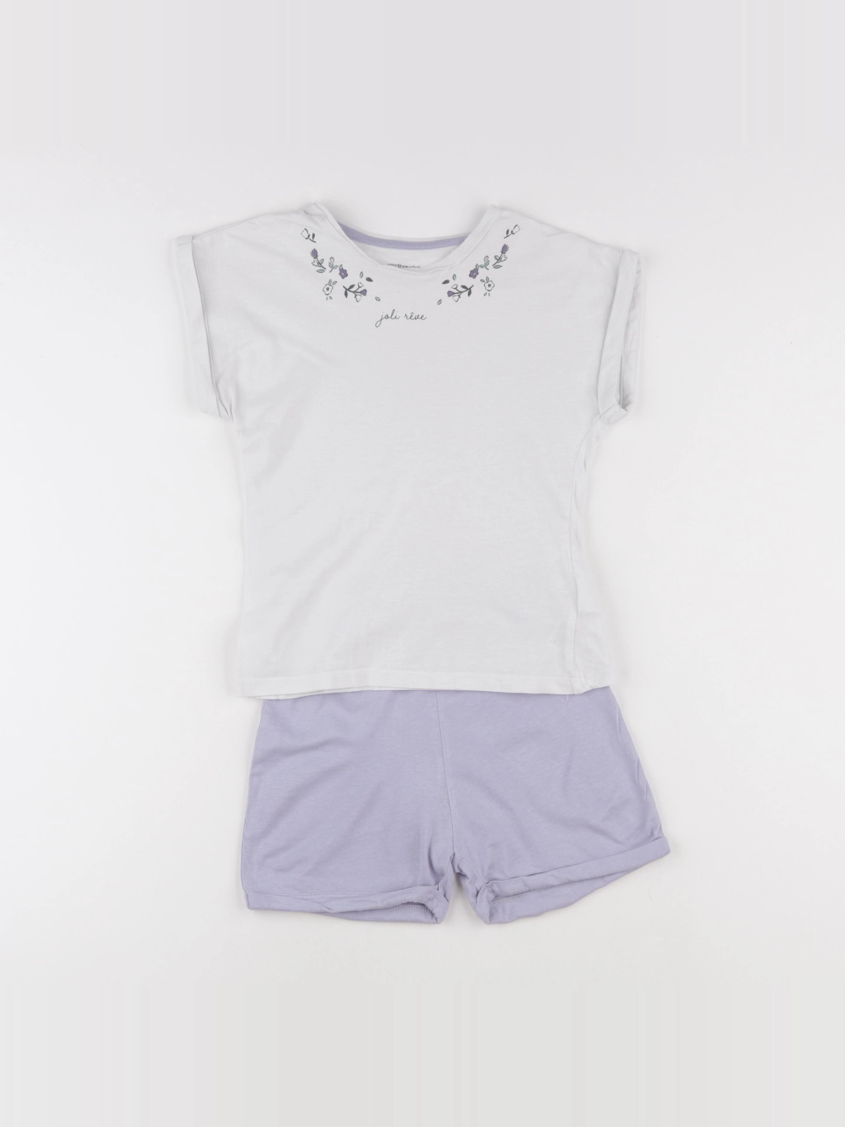 Vertbaudet - pyjama coton violet - 6 ans