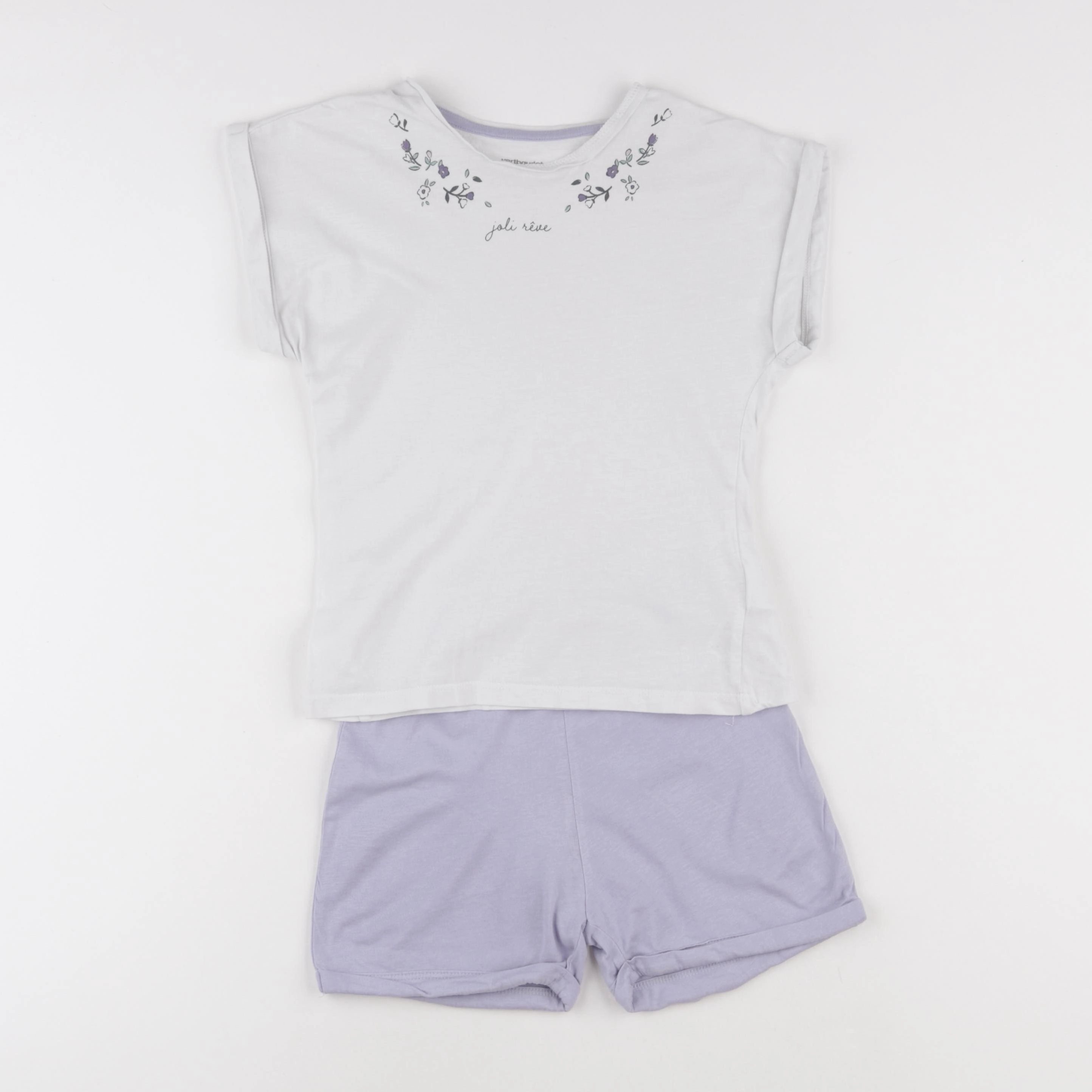 Vertbaudet - pyjama coton violet - 6 ans
