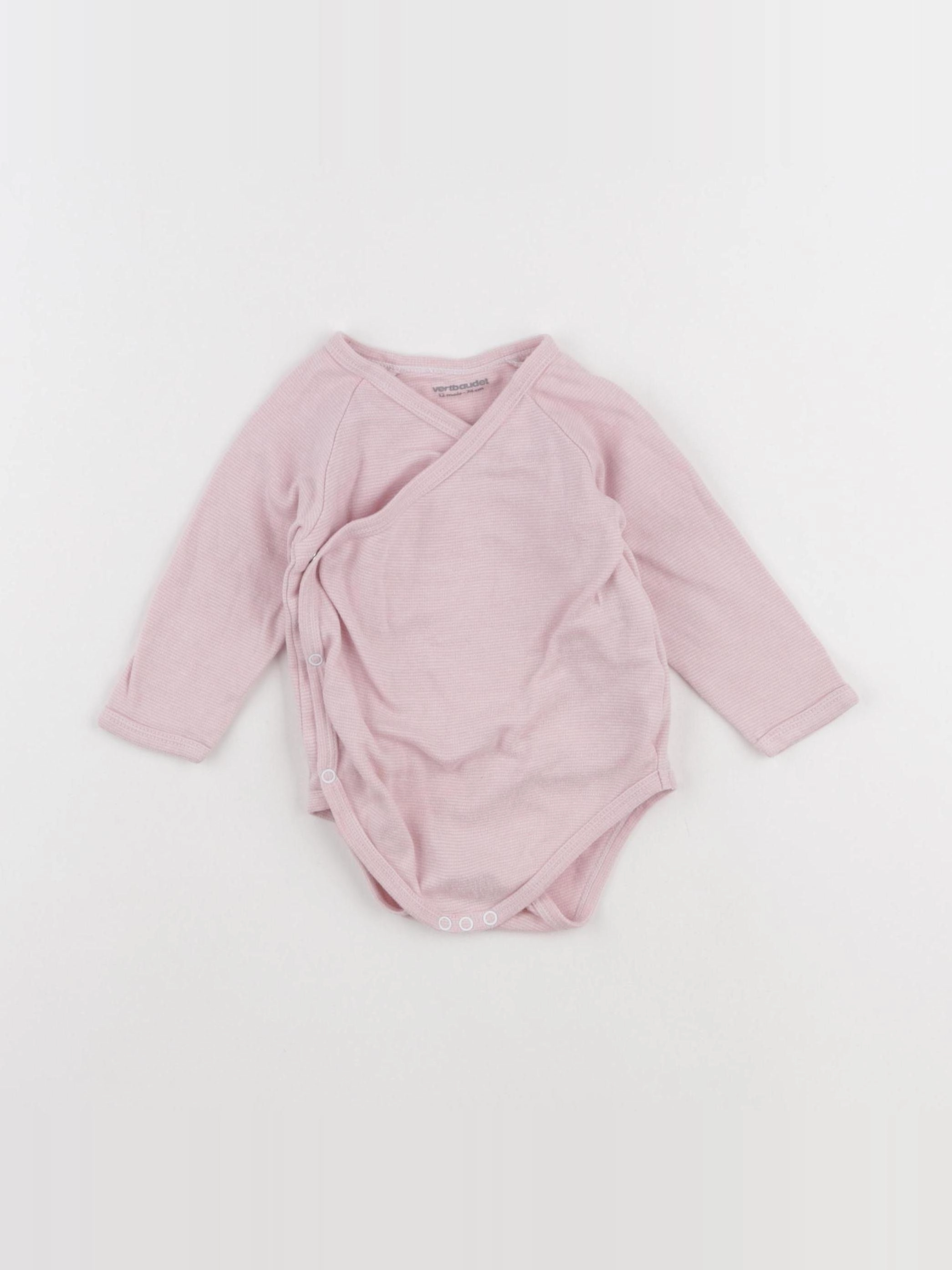 Vertbaudet - body rose - 12 mois