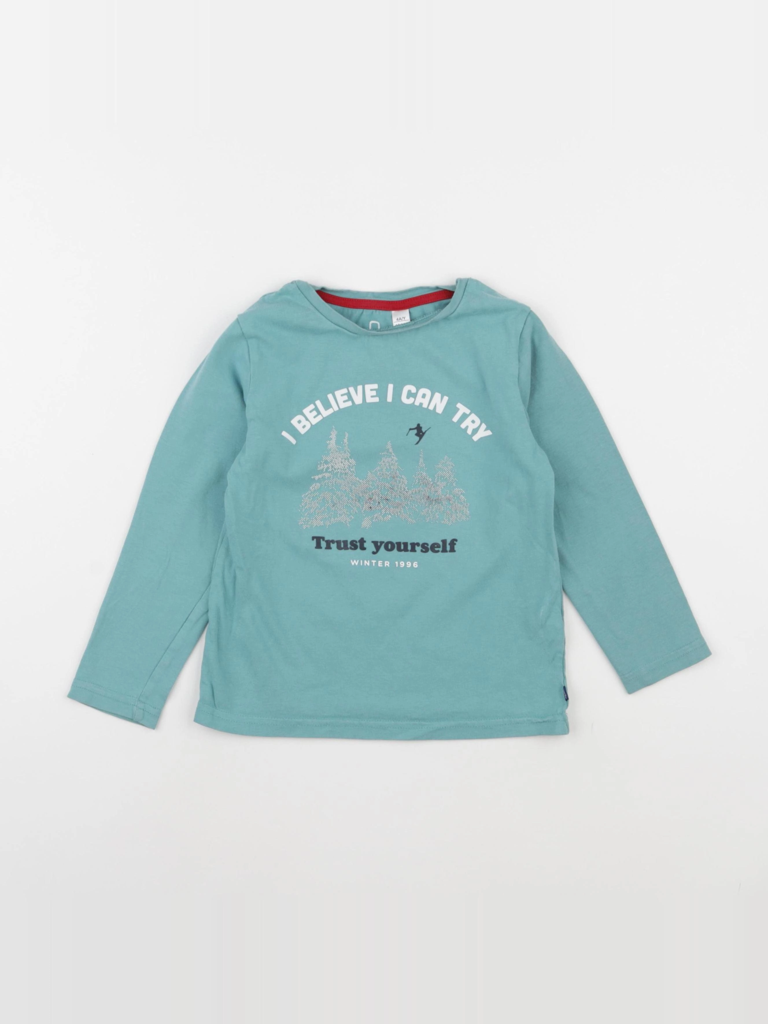 Okaidi - tee-shirt vert - 4 ans