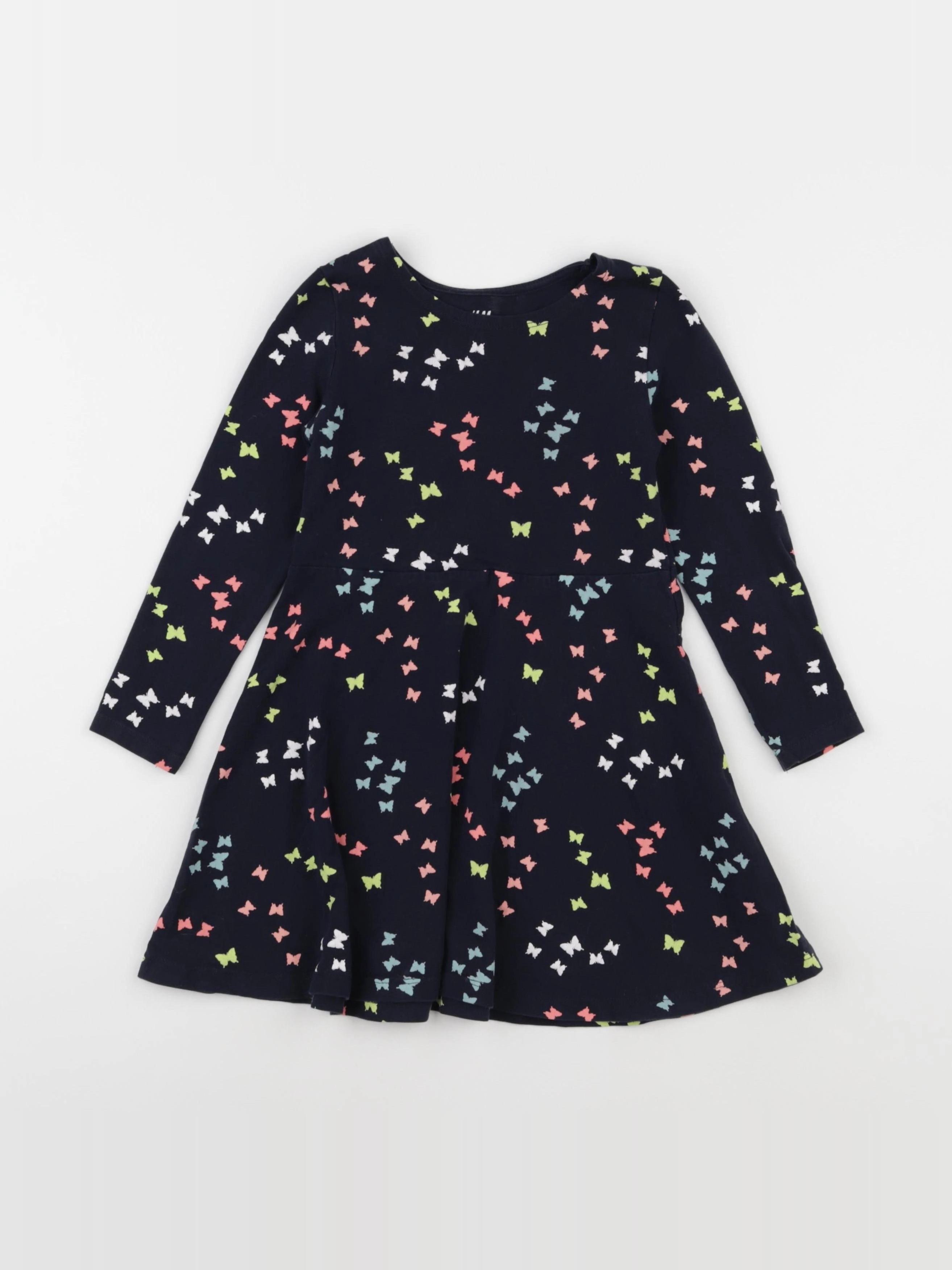 H&M - robe bleu - 3/4 ans