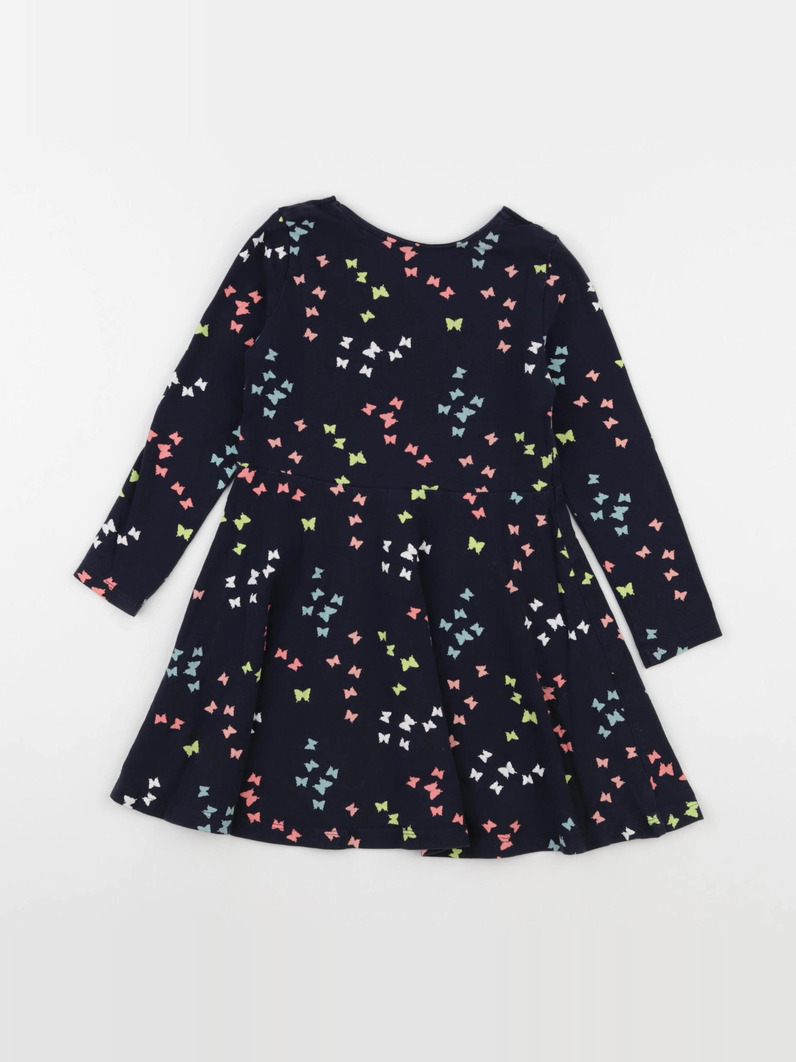 H&M - robe bleu - 3/4 ans