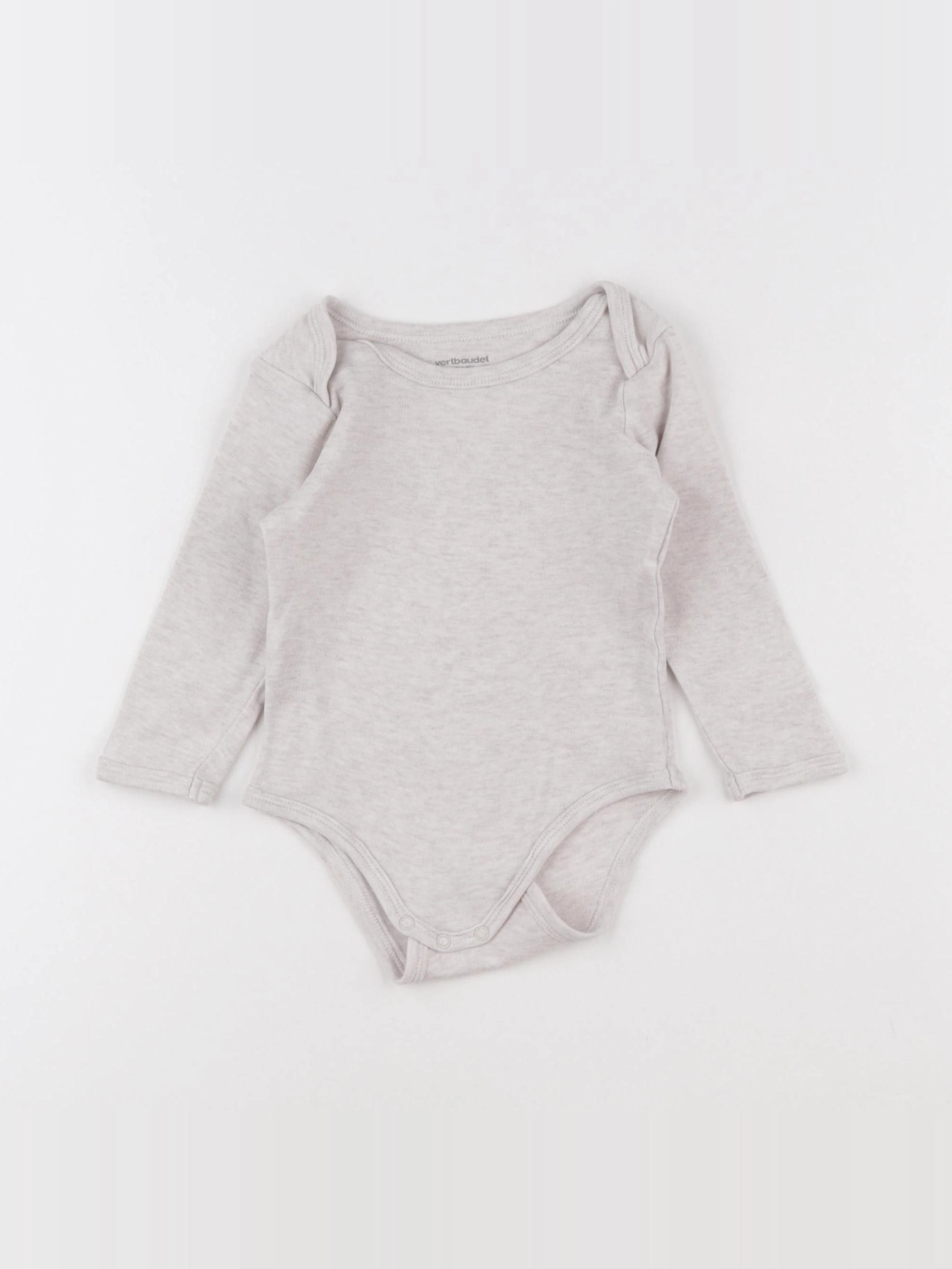 Vertbaudet - body gris - 12 mois