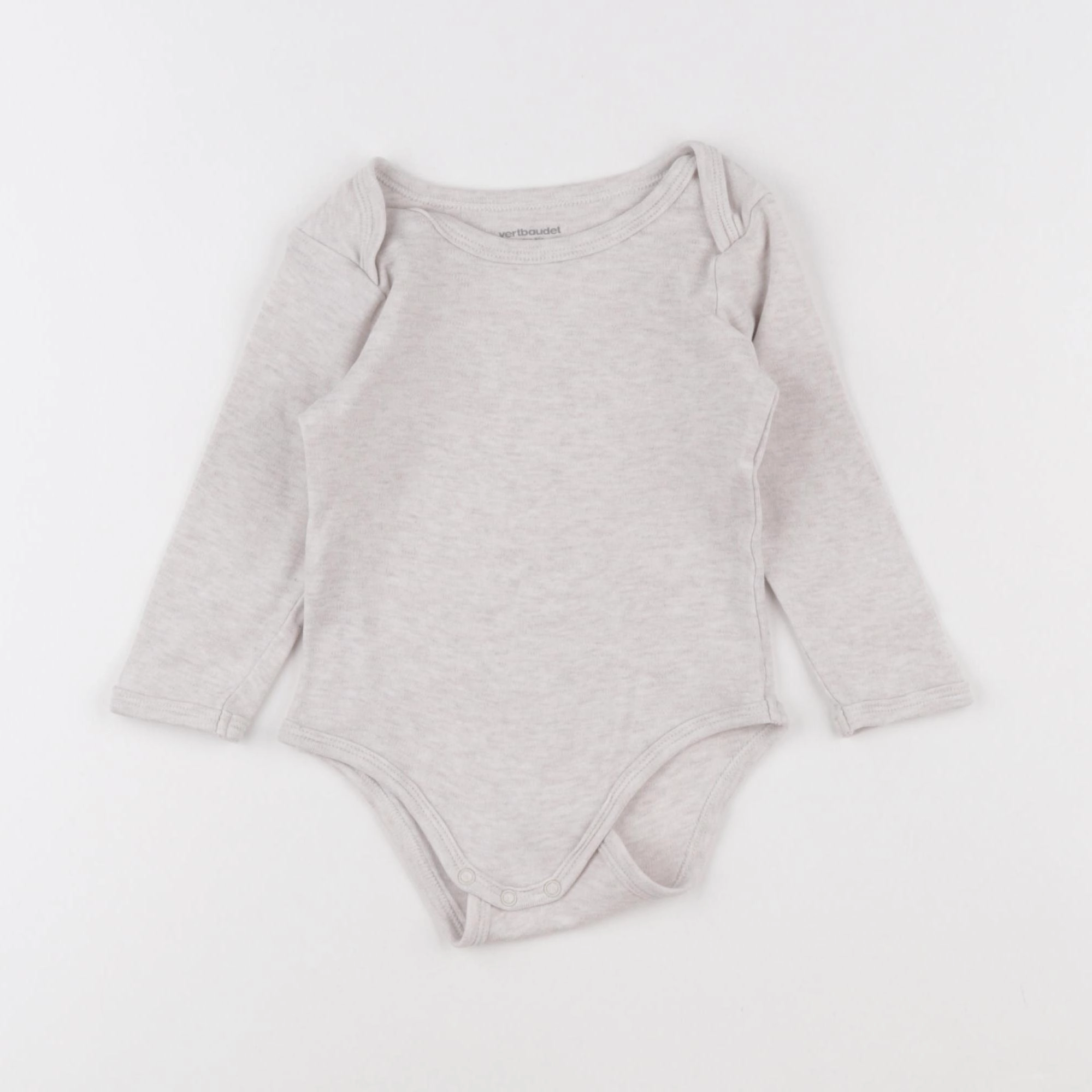 Vertbaudet - body gris - 12 mois