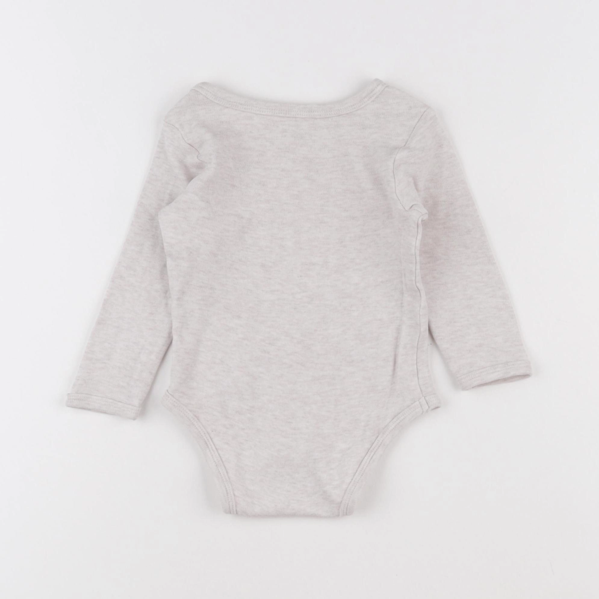 Vertbaudet - body gris - 12 mois