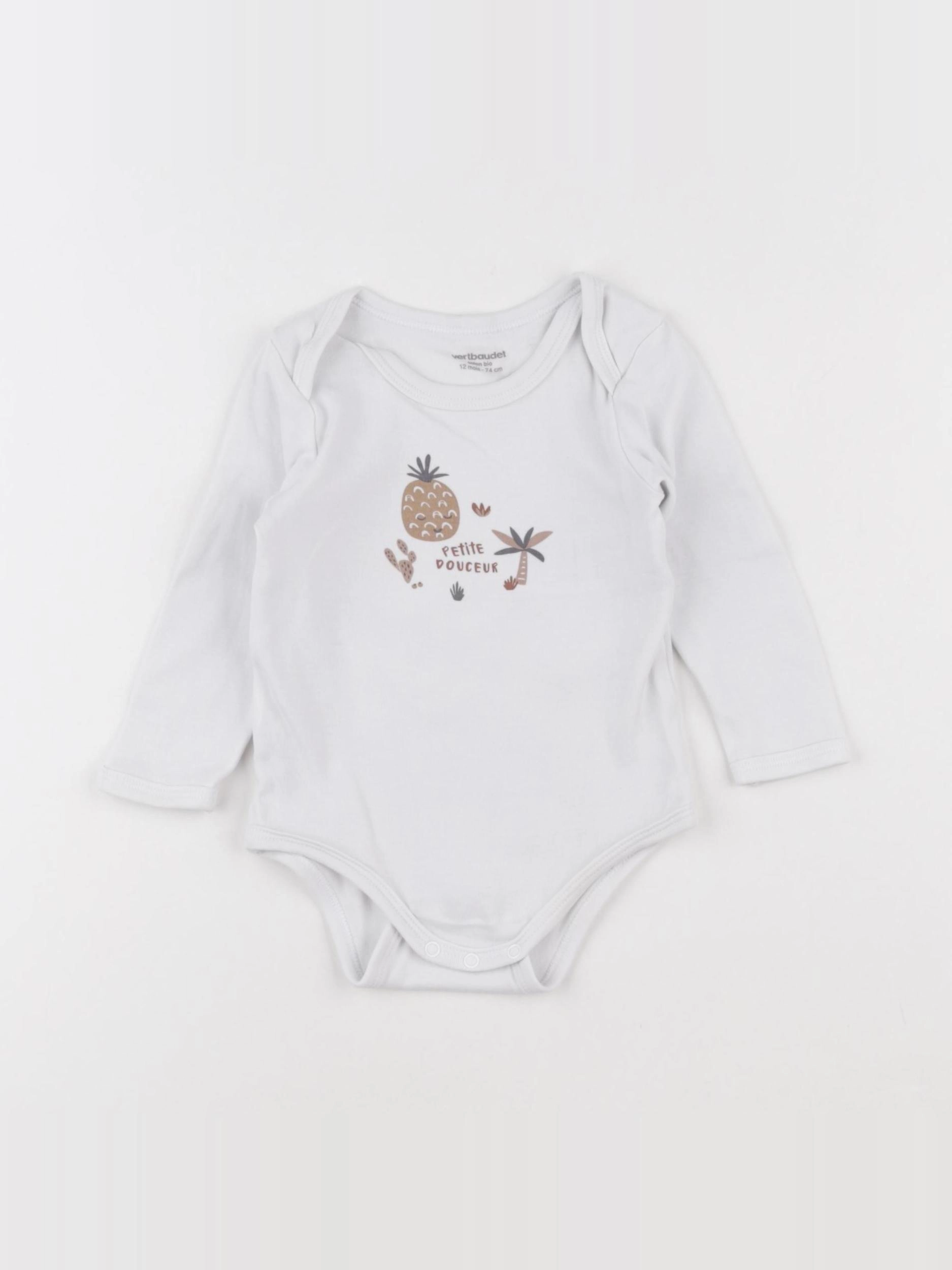 Vertbaudet - body blanc - 12 mois