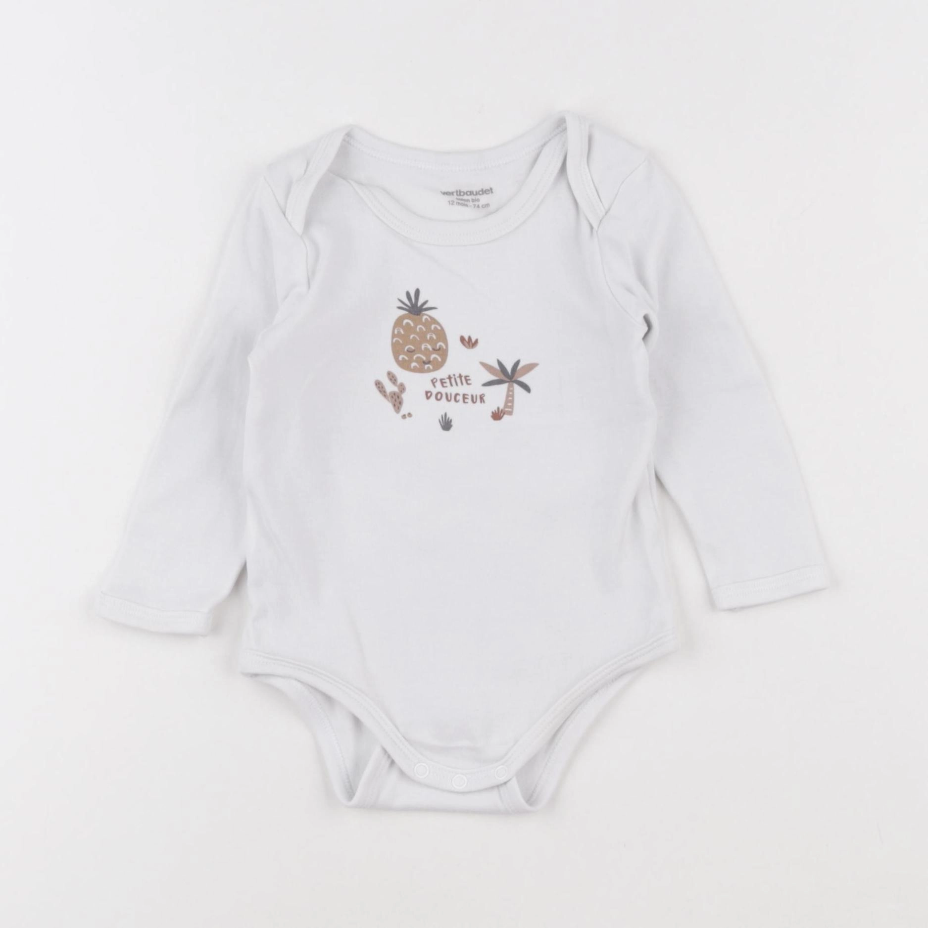 Vertbaudet - body blanc - 12 mois