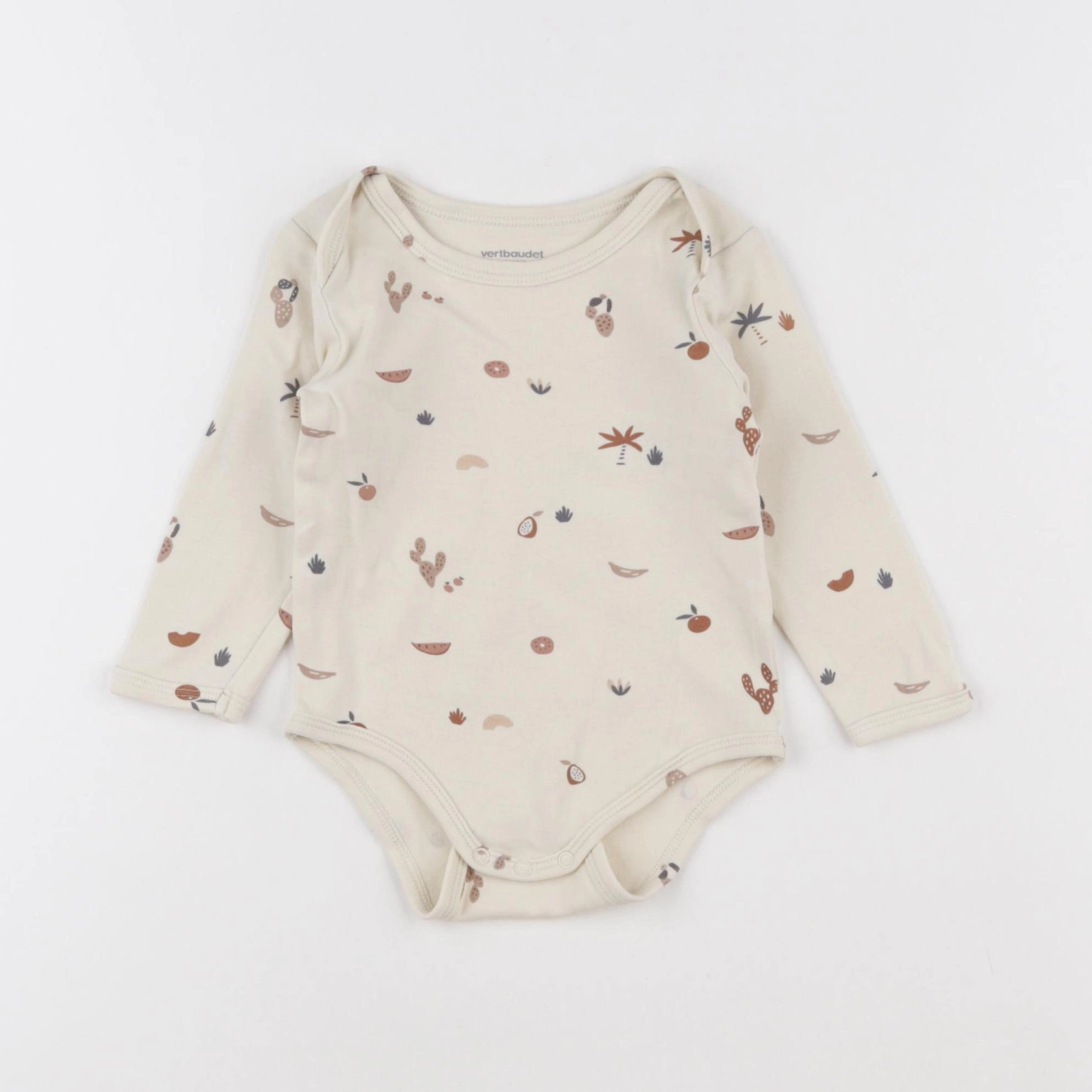 Vertbaudet - body beige - 12 mois